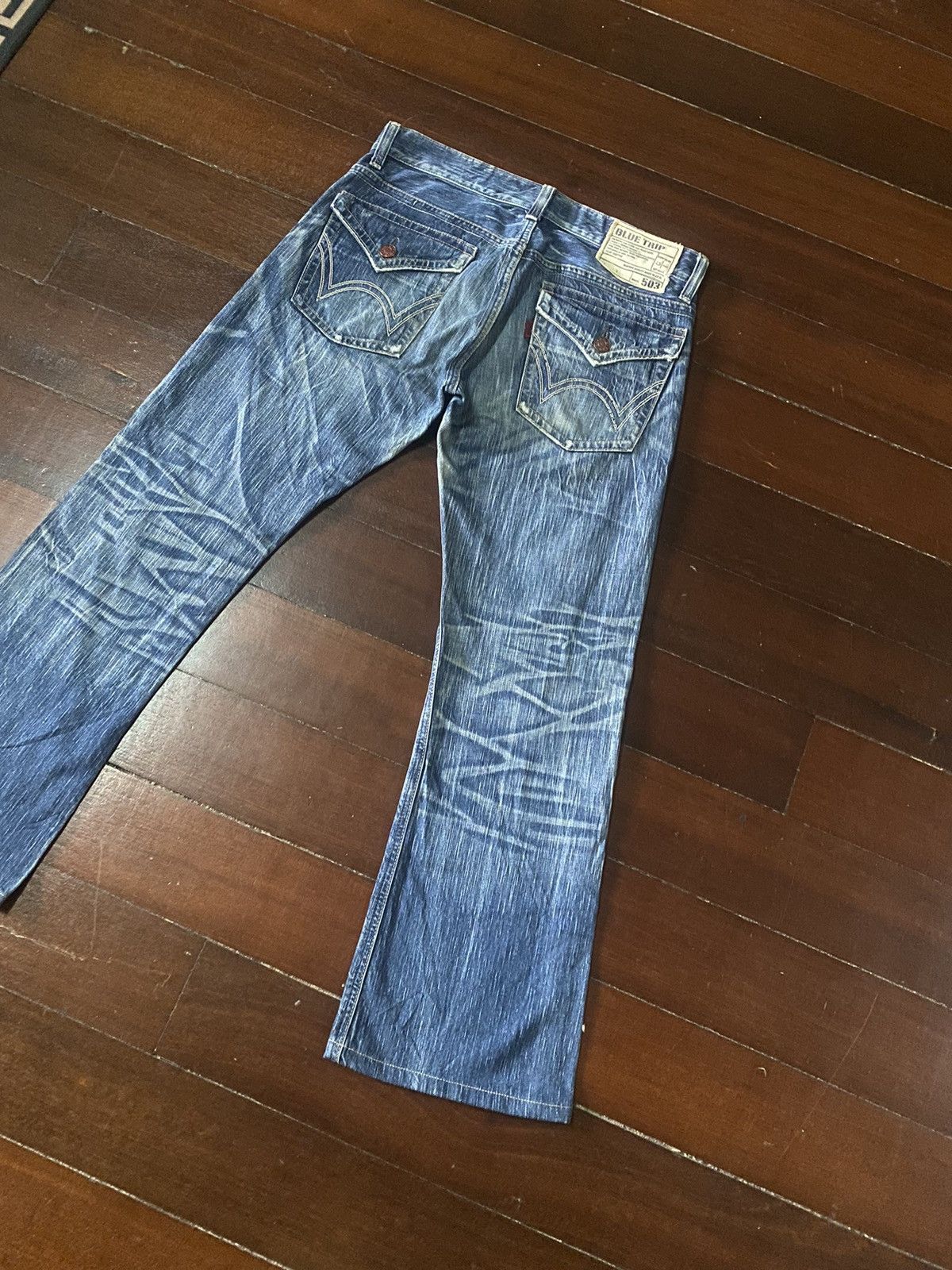 If Six Was Nine EDWIN 503 BLUE TRIP FLARE BOOTCUT DENIM Size US 36 / EU 52 - 16 Thumbnail