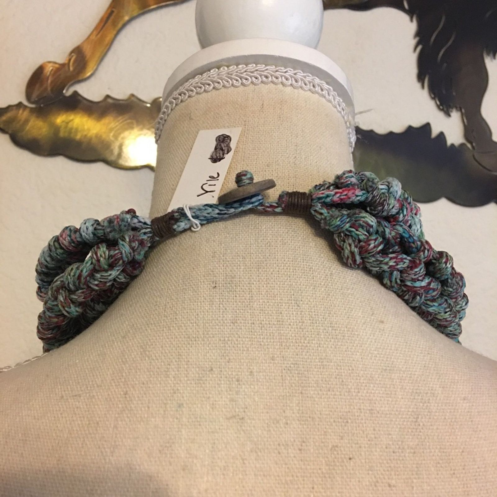 Jewelry Handmade multi strand knotted yarn necklace Size ONE SIZE - 5 Thumbnail