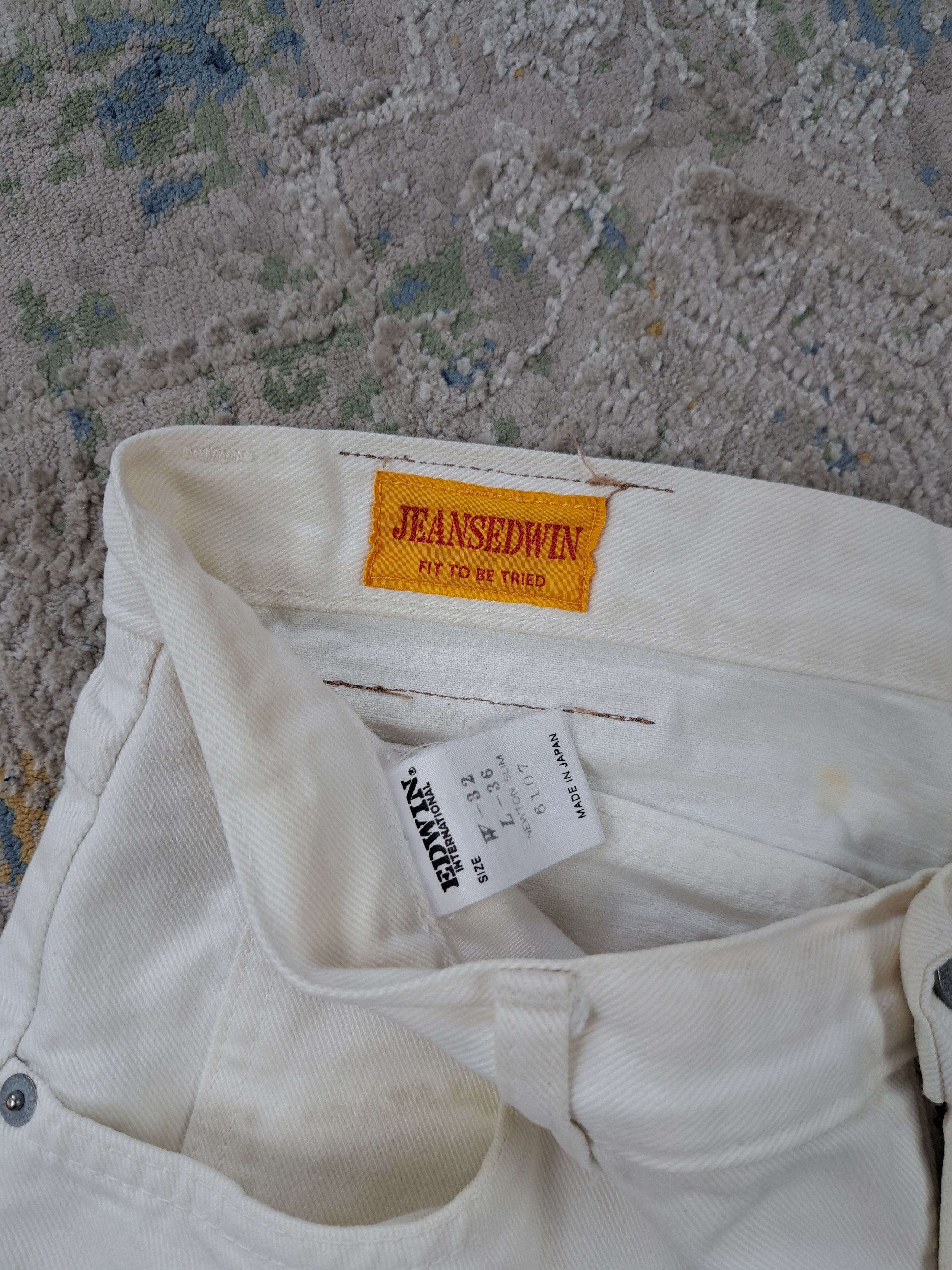Edwin Vintage 90s Edwin Made in Japan White Denim Straight Pants Size US 32 / EU 48 - 5 Thumbnail