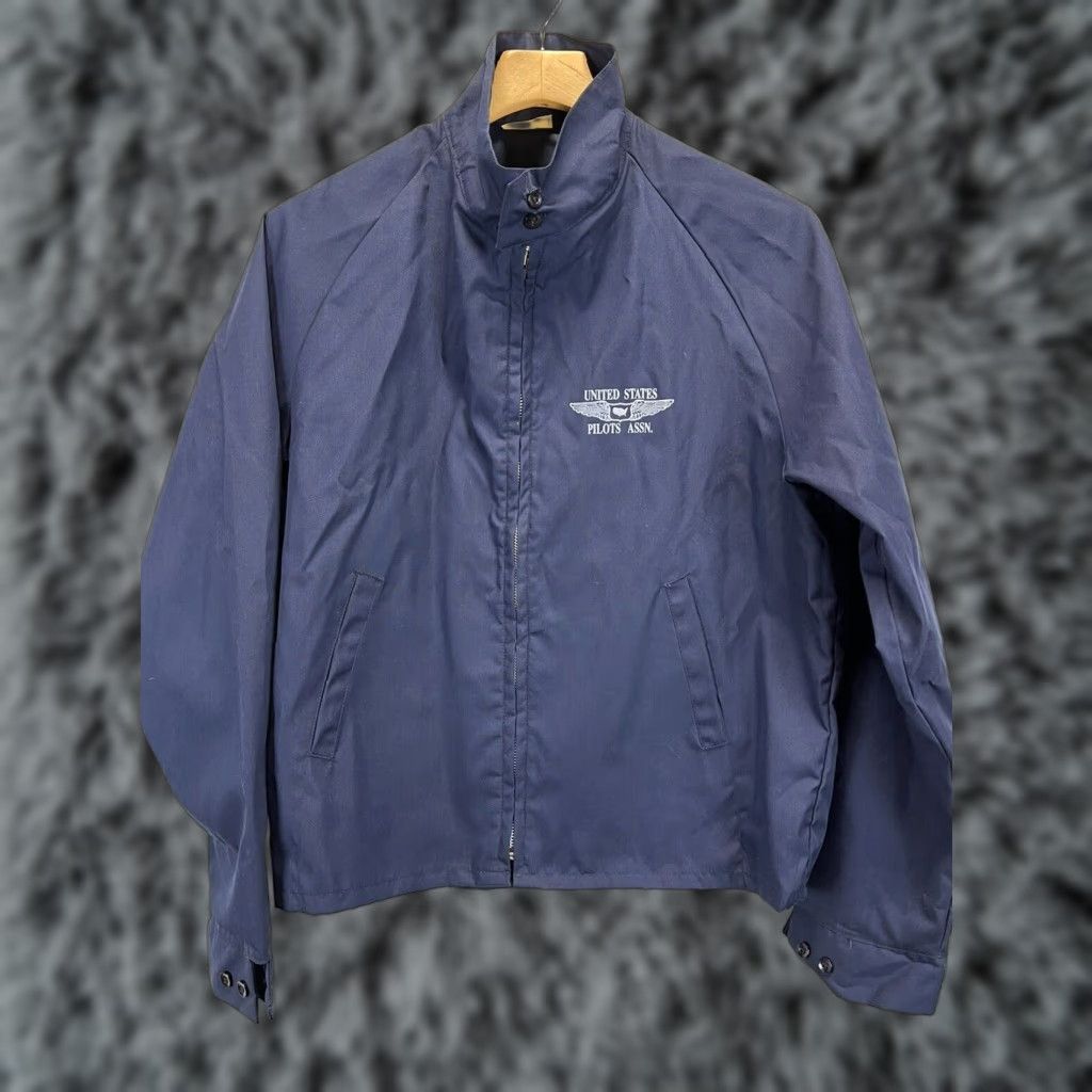 Vintage VINTAGE US Pilots Association Lightweight Jacket Full Zip GUC Auburn Sportswear Size L Blue Men USA Made Full Zip Size US L / EU 52-54 / 3 - 1 Thumbnail