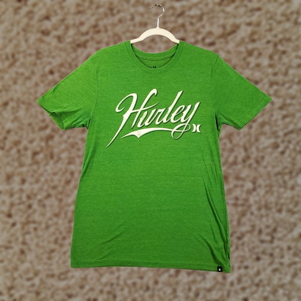Hurley Hurley Graphic Print Shirt Mens M Green Spellout Y2K Lightweight Tee T-Shirt Size US M / EU 48-50 / 2 - 1 Thumbnail
