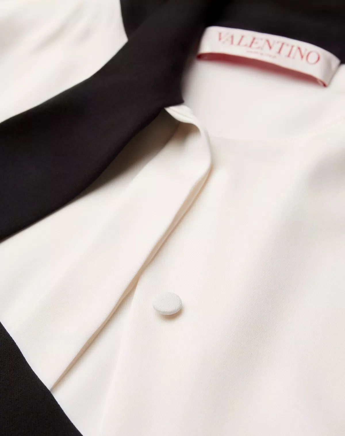 Valentino o1s1wg110625 Georgette Blouse in White Size S / US 4 / IT 40 - 7 Thumbnail