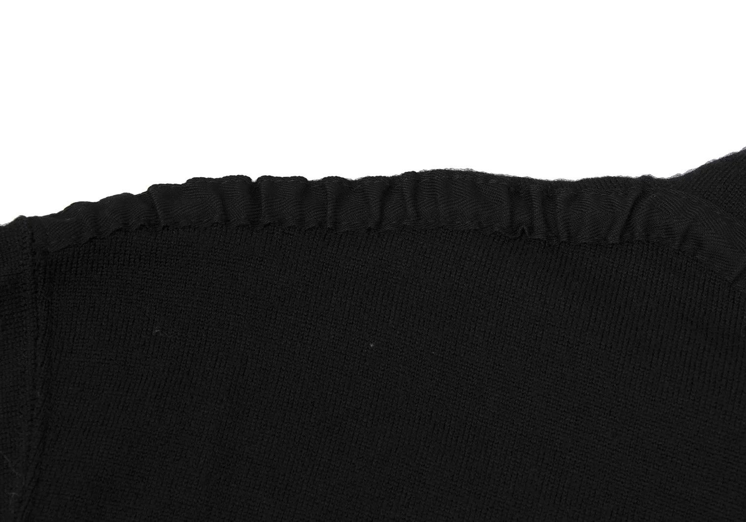 Jean Paul Gaultier Wool Shoulder Tape Patch Knit Sweater in Black Size 3 Size US L / EU 52-54 / 3 - 9 Thumbnail