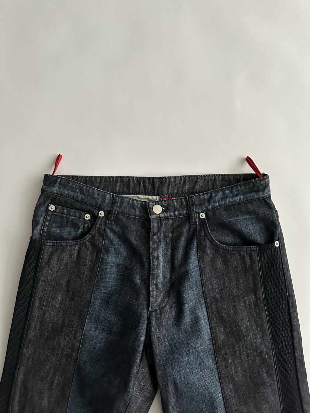 Prada Prada Early 2000’s Paneled Biker Denim Jeans Size US 30 / EU 46 - 8 Thumbnail