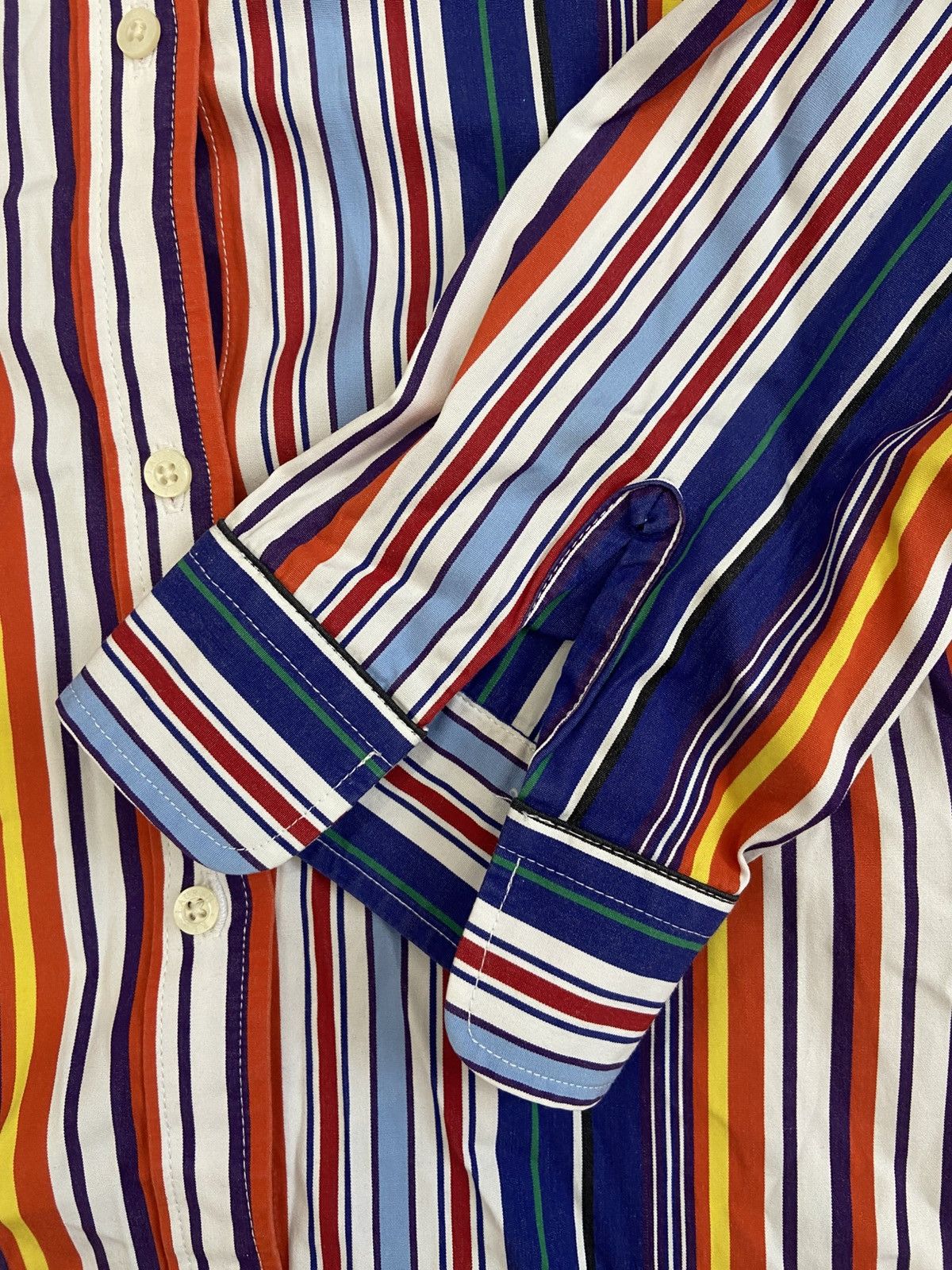 Ralph Lauren Ralph Lauren Multi Vibrant Stripe Cotton Shirt Top Size US L / EU 52-54 / 3 - 4 Thumbnail
