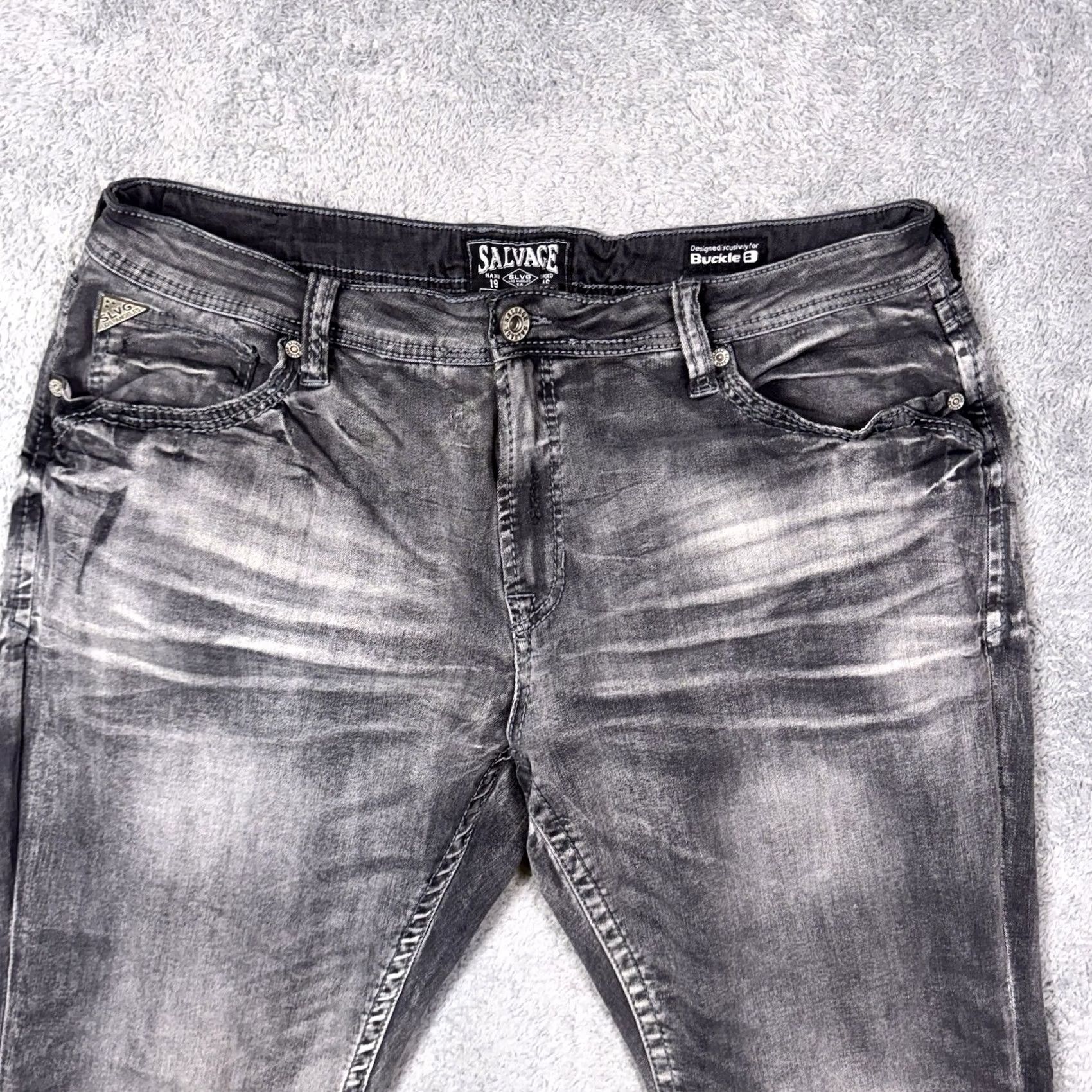 Vintage Salvage Supply Co. Jeans Men 40R Mayhem Straight Regular Premium Denim 23-460 - Mid Rise Size US 40 / EU 56 - 3 Thumbnail