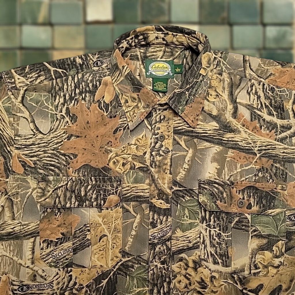 Vintage VINTAGE Cabela's Camouflage Shirt Men L Brown Twill Flannel Seclusion 3D Soft Hunt Button-Up Casual Mens Size US L / EU 52-54 / 3 - 1 Thumbnail
