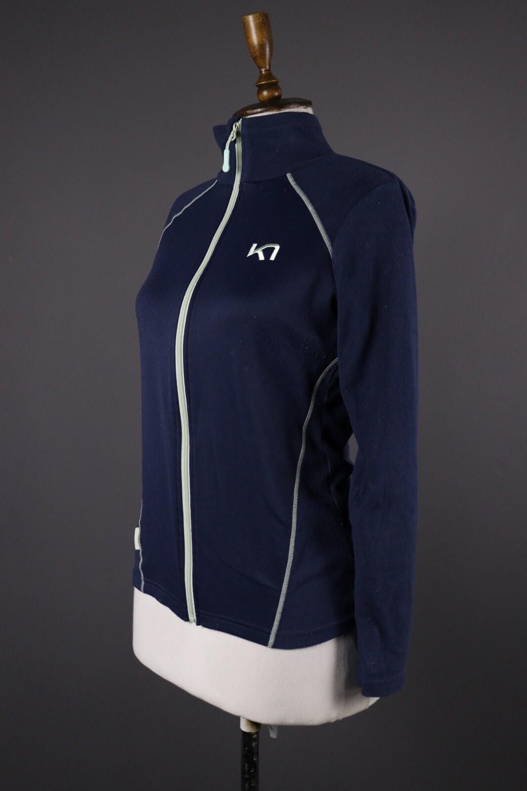 Designer Kari Traa Blue Full Zip Fleece Sweater Size S Size S / US 4 / IT 40 - 8 Thumbnail