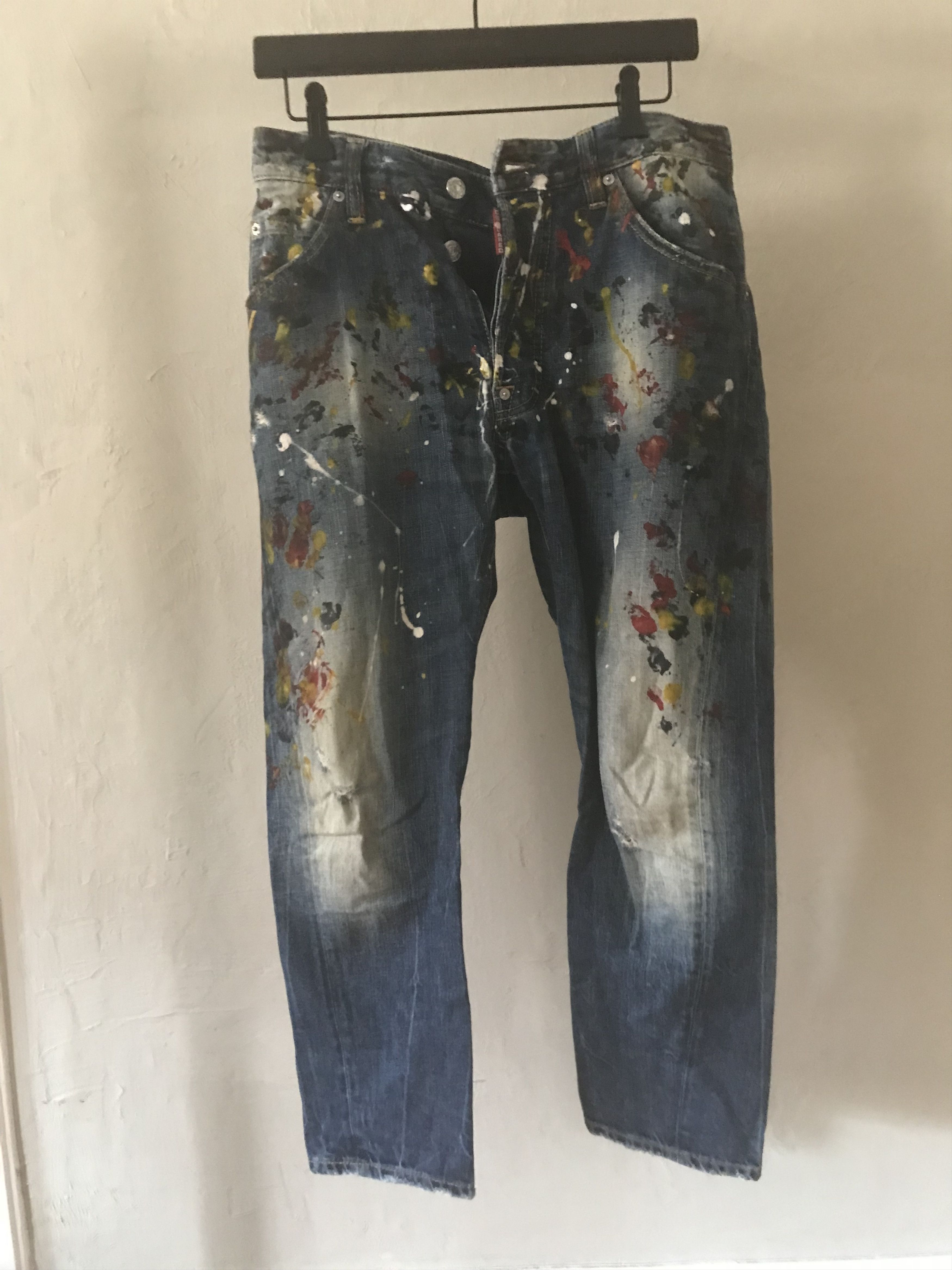 Dsquared2 Dsquared2 FW10 paint splatter 3/4 jeans, size 40, Y2K Size 27" / US 4 / IT 40 - 1 Thumbnail