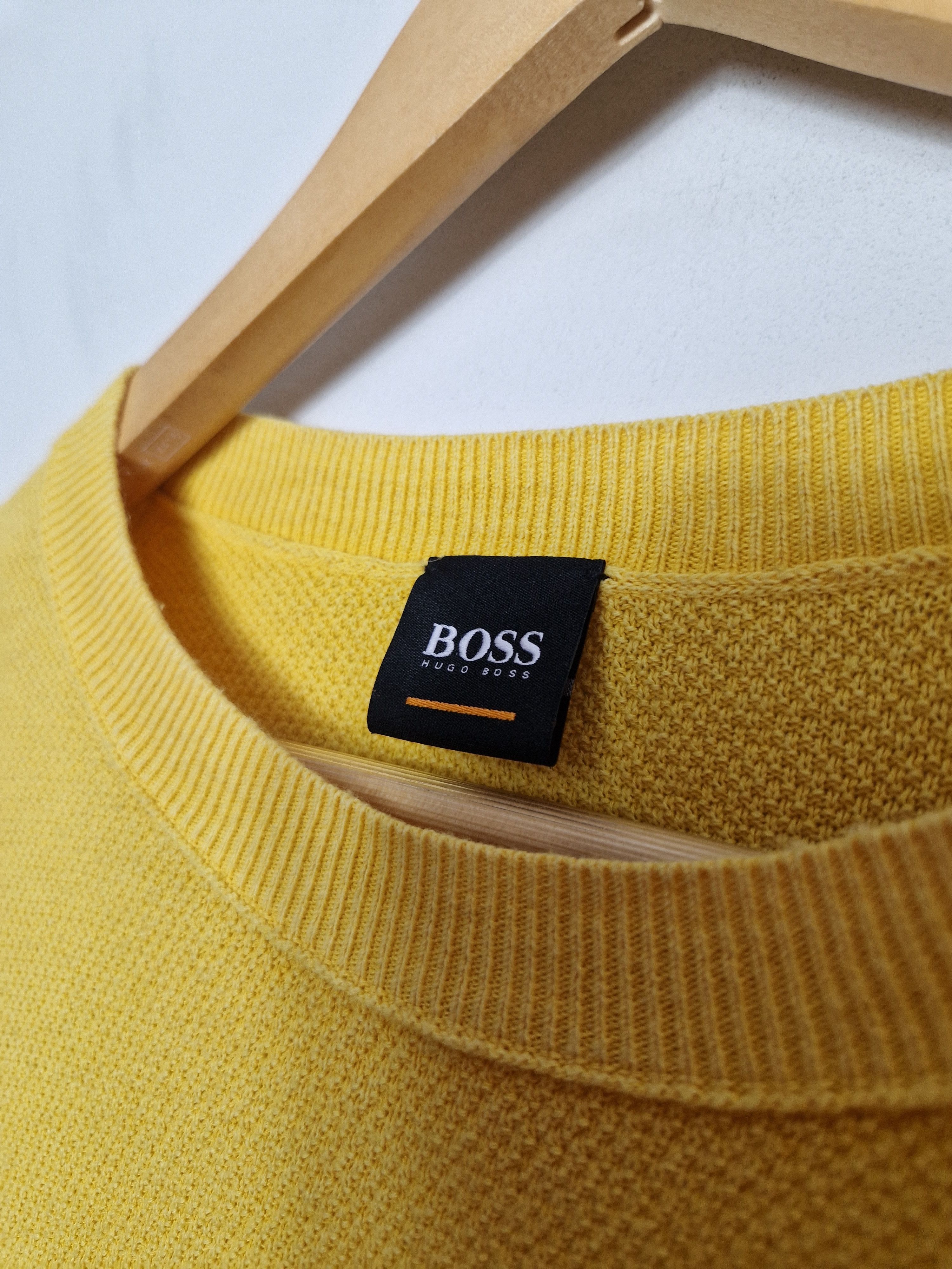 Hugo Boss × Japanese Brand × Vintage vintage Hugo Boss yellow sweatshirt y2k japanese style Size US XL / EU 56 / 4 - 5 Thumbnail