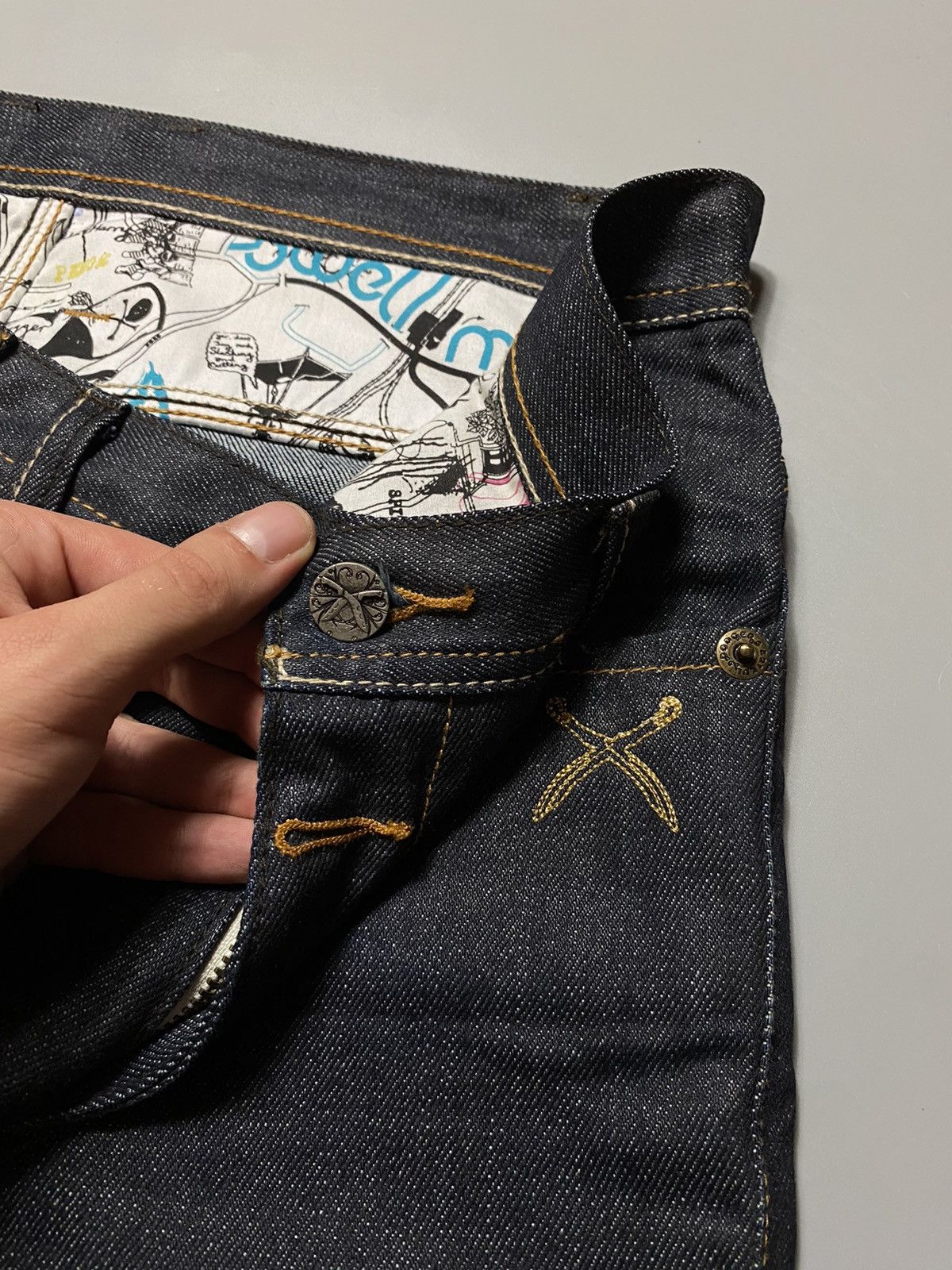 Artful Dodger × Japanese Brand × Vintage Artful Dodger y2k leather elements denim pants Size US 32 / EU 48 - 7 Thumbnail