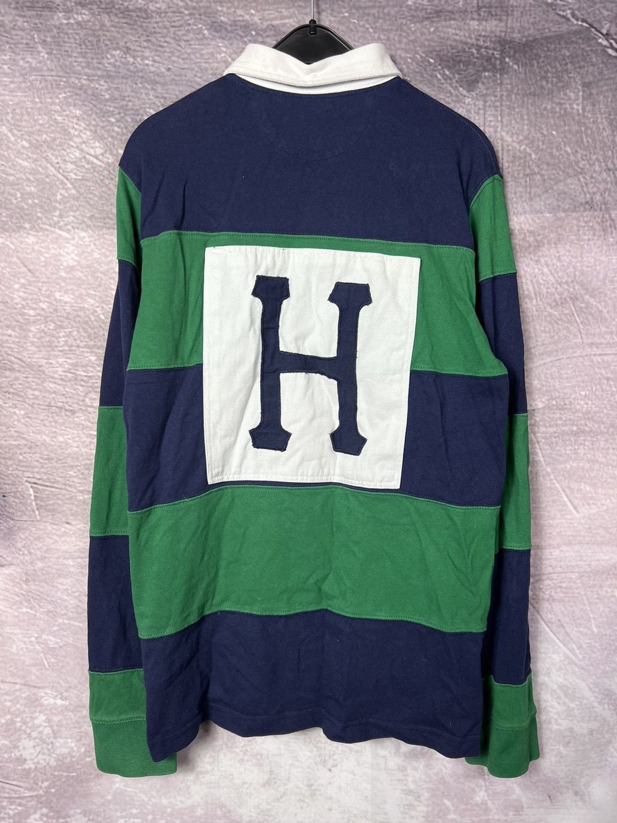 Huf HUF Rugby Shirt Stripped Longsleeve Embroidered Size US M / EU 48-50 / 2 - 1 Thumbnail