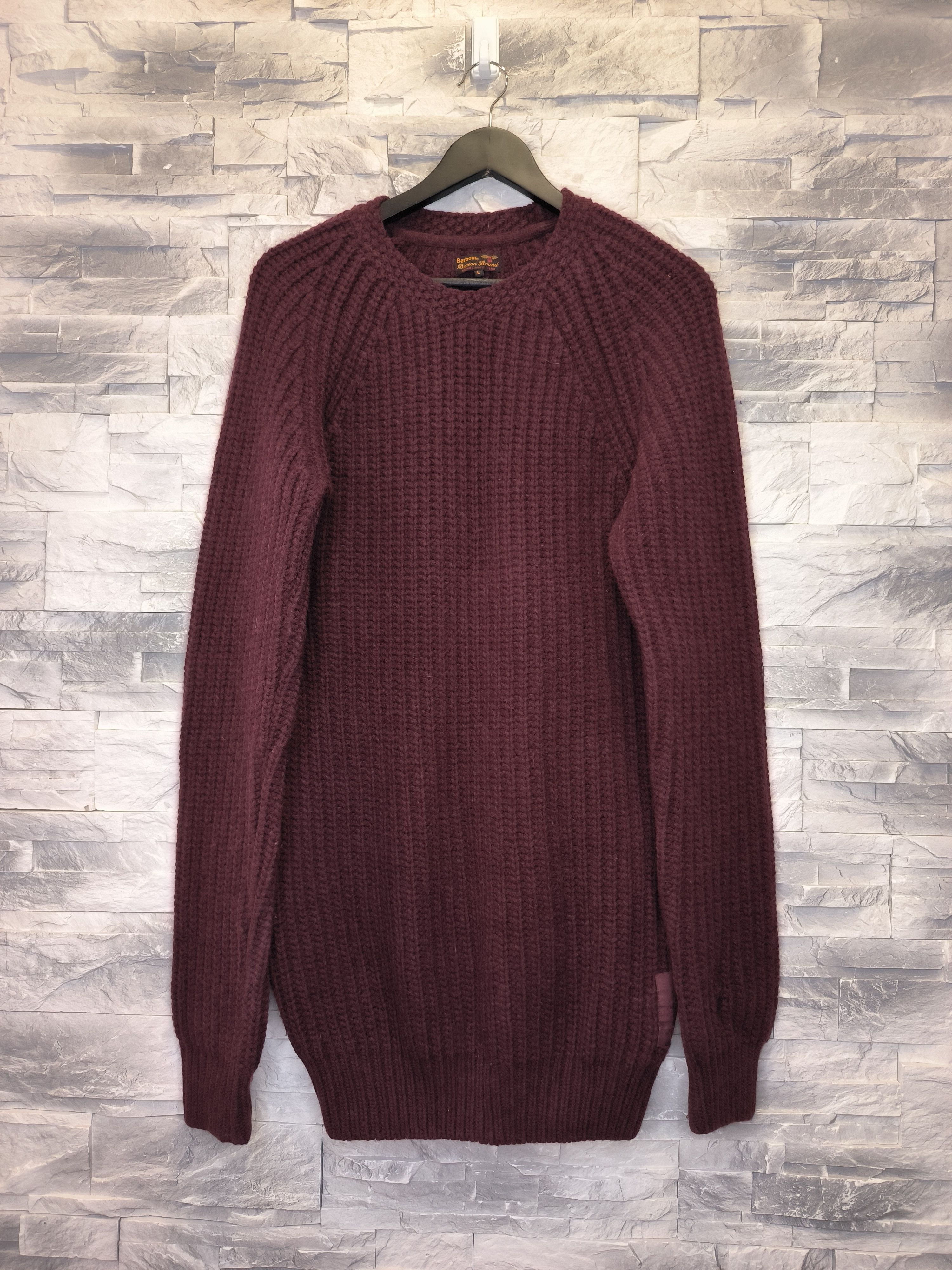 Barbour Barbour Long Knitwear Sweater Logo Wool Size L / US 10 / IT 46 - 1 Thumbnail
