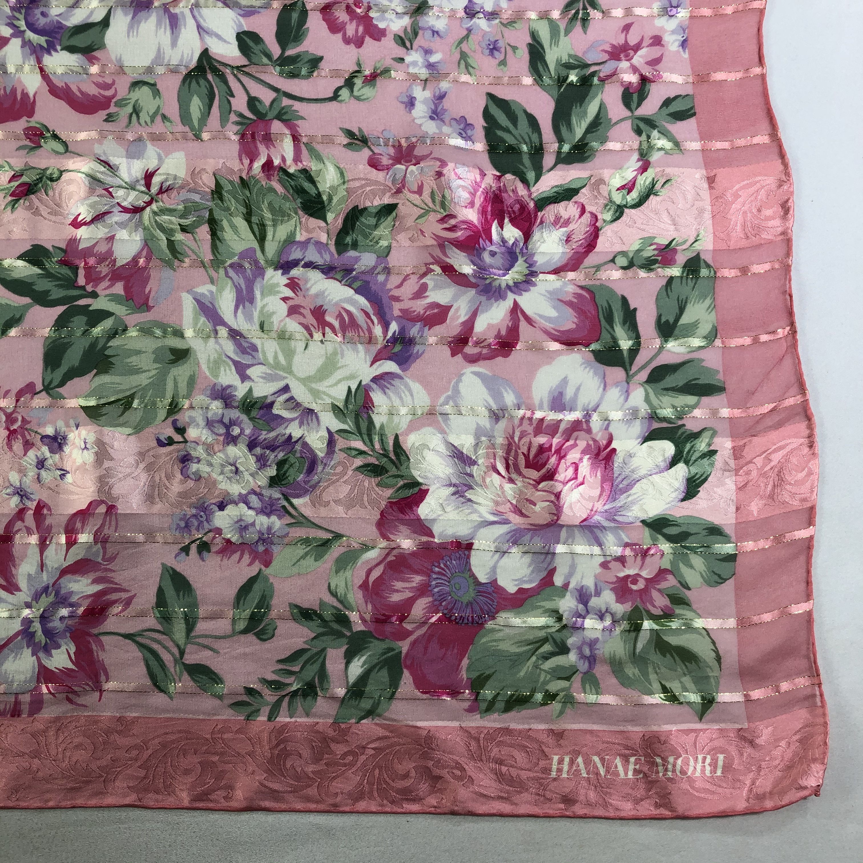 Hanae Mori Vintage Hanae Mori Silk Scarf Size ONE SIZE - 3 Thumbnail