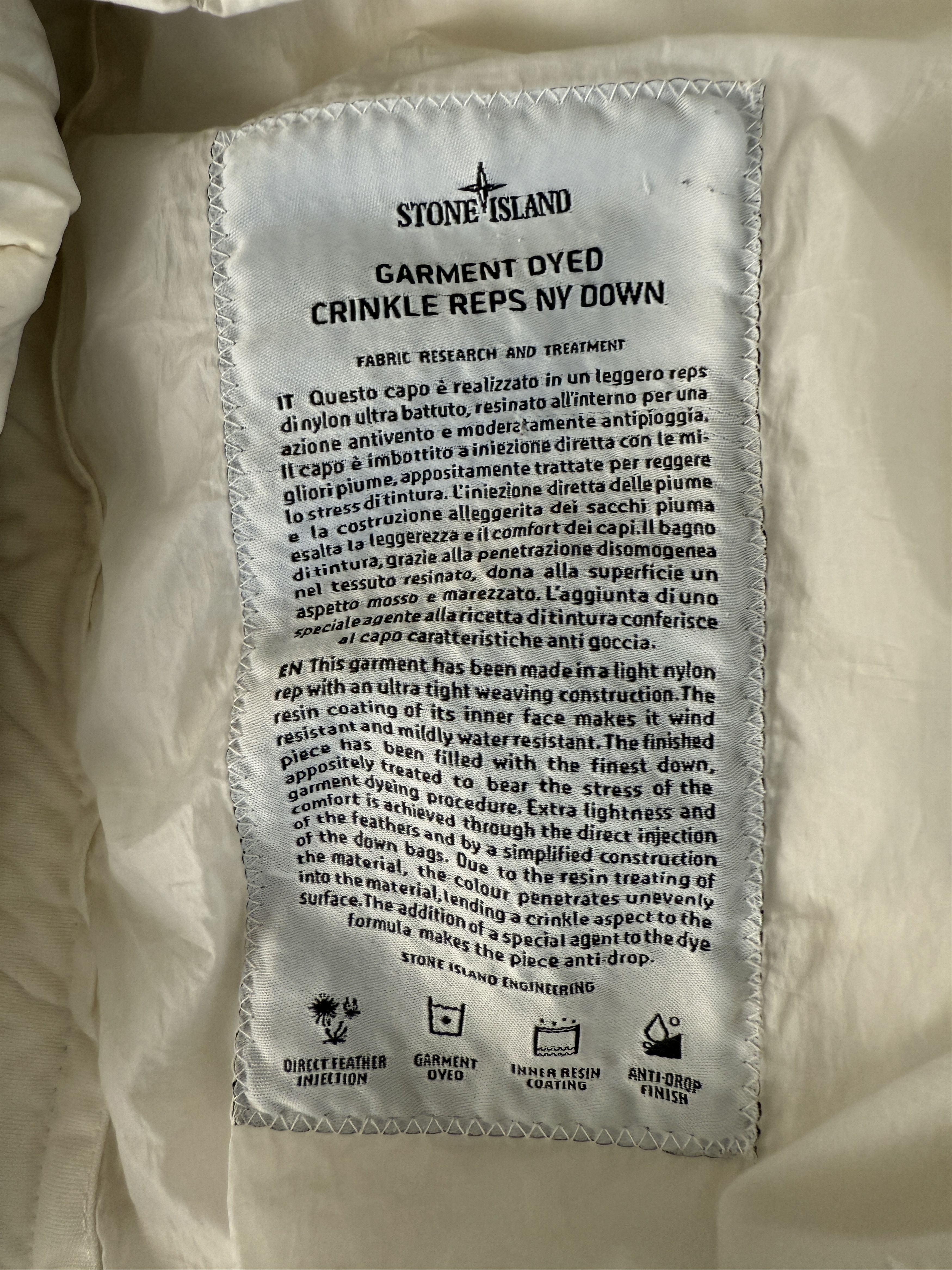Stone Island Crinkle White Sleeveless Down Vest Size Large Size US L / EU 52-54 / 3 - 7 Thumbnail