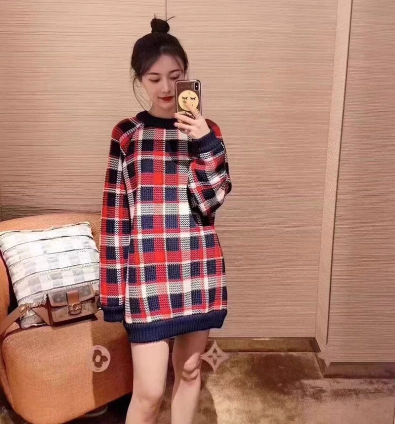 Louis Vuitton Louis Vuitton Colorblock plaid wool crewneck long-sleeve s Size M / US 6-8 / IT 42-44 - 9 Thumbnail