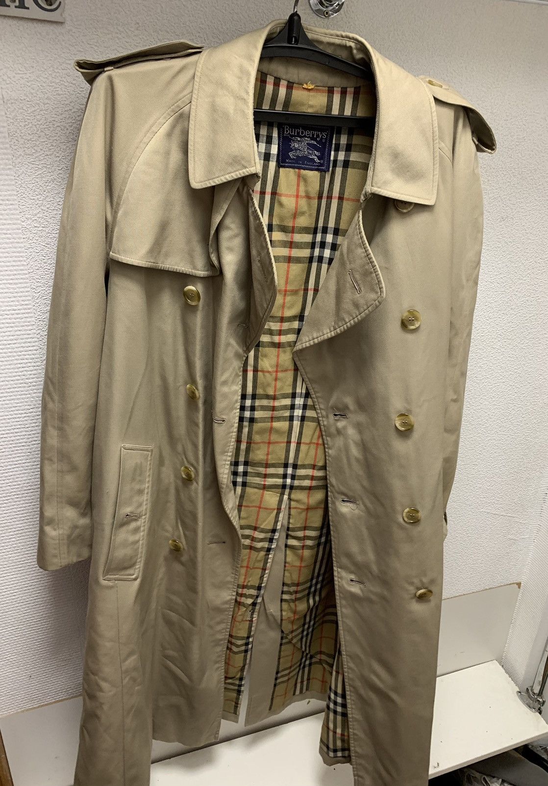 image of Burberry Vintage Tranche S-M Size Nova Check Fullprint in Striped, Men's