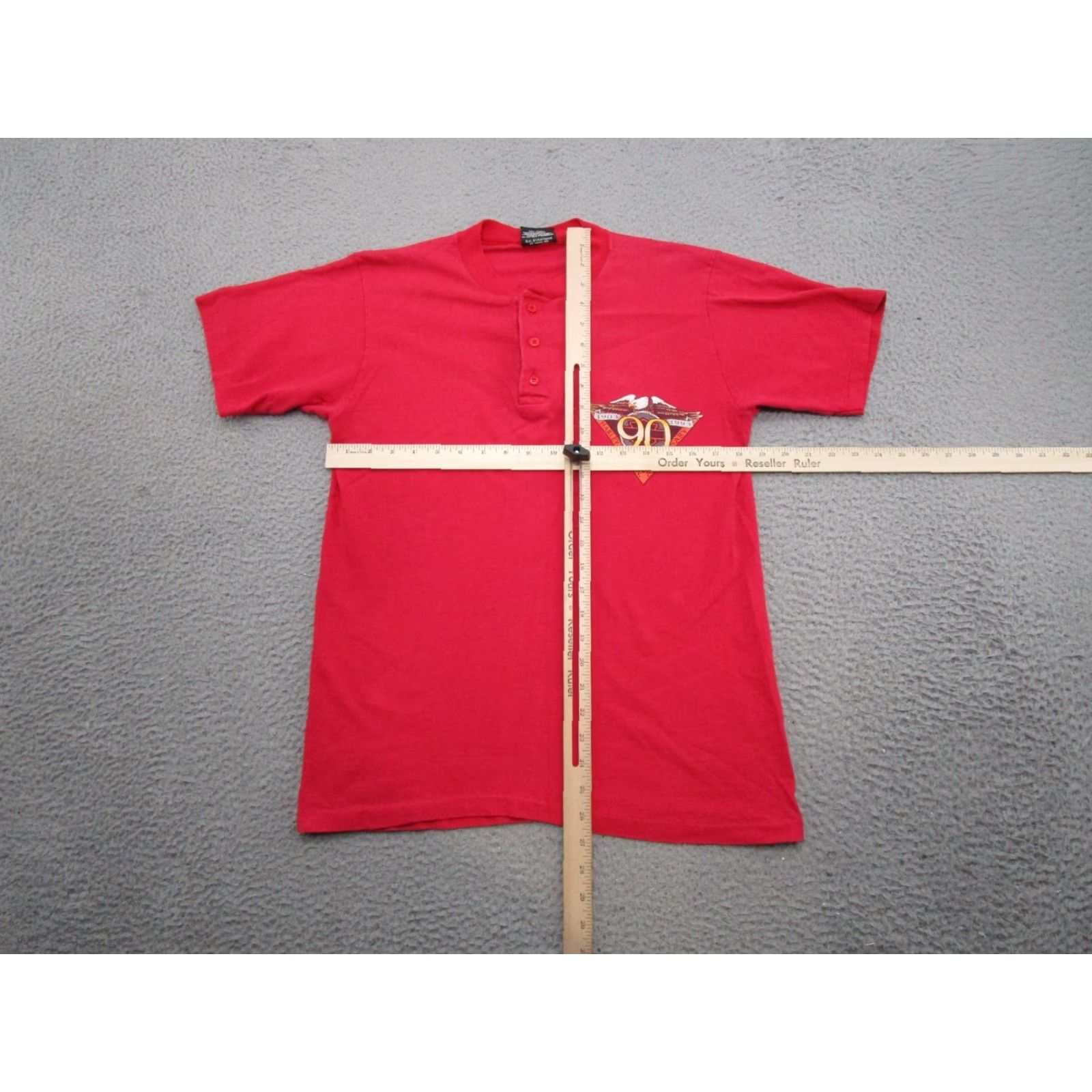 Harley Davidson Vintage Harley-Davidson 90th Anniversary Pocket Henley Shirt M Red Mens T-Shirt Short Sleeve Size M Home Size US M / EU 48-50 / 2 - 6 Thumbnail
