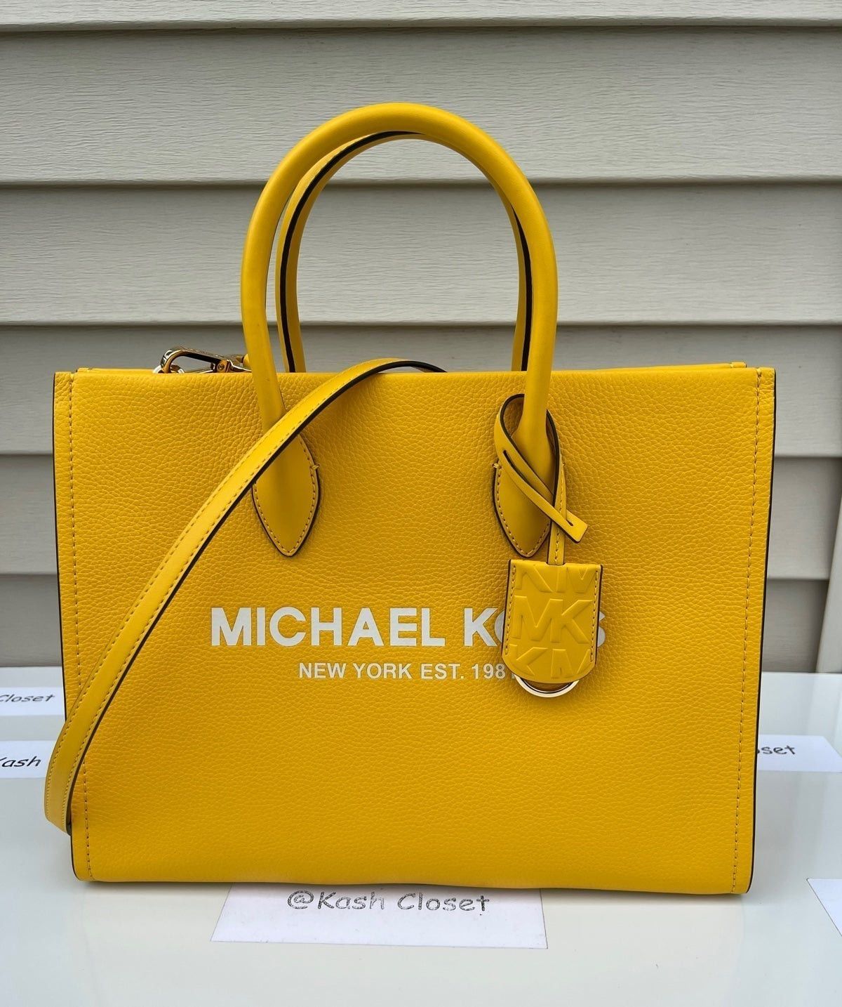 Michael Kors Mirella Tote Bag Medium Pebbled Leather Purse