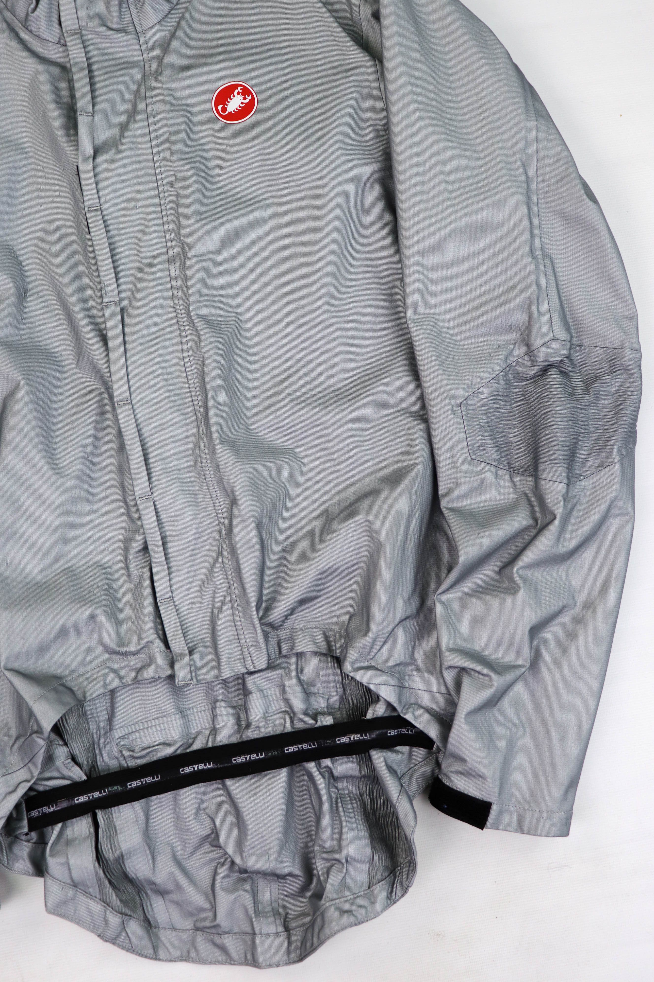 Other CASTELLI Event Waterproof Fabric Silver Gray Cycling Jacket Size US L / EU 52-54 / 3 - 5 Thumbnail
