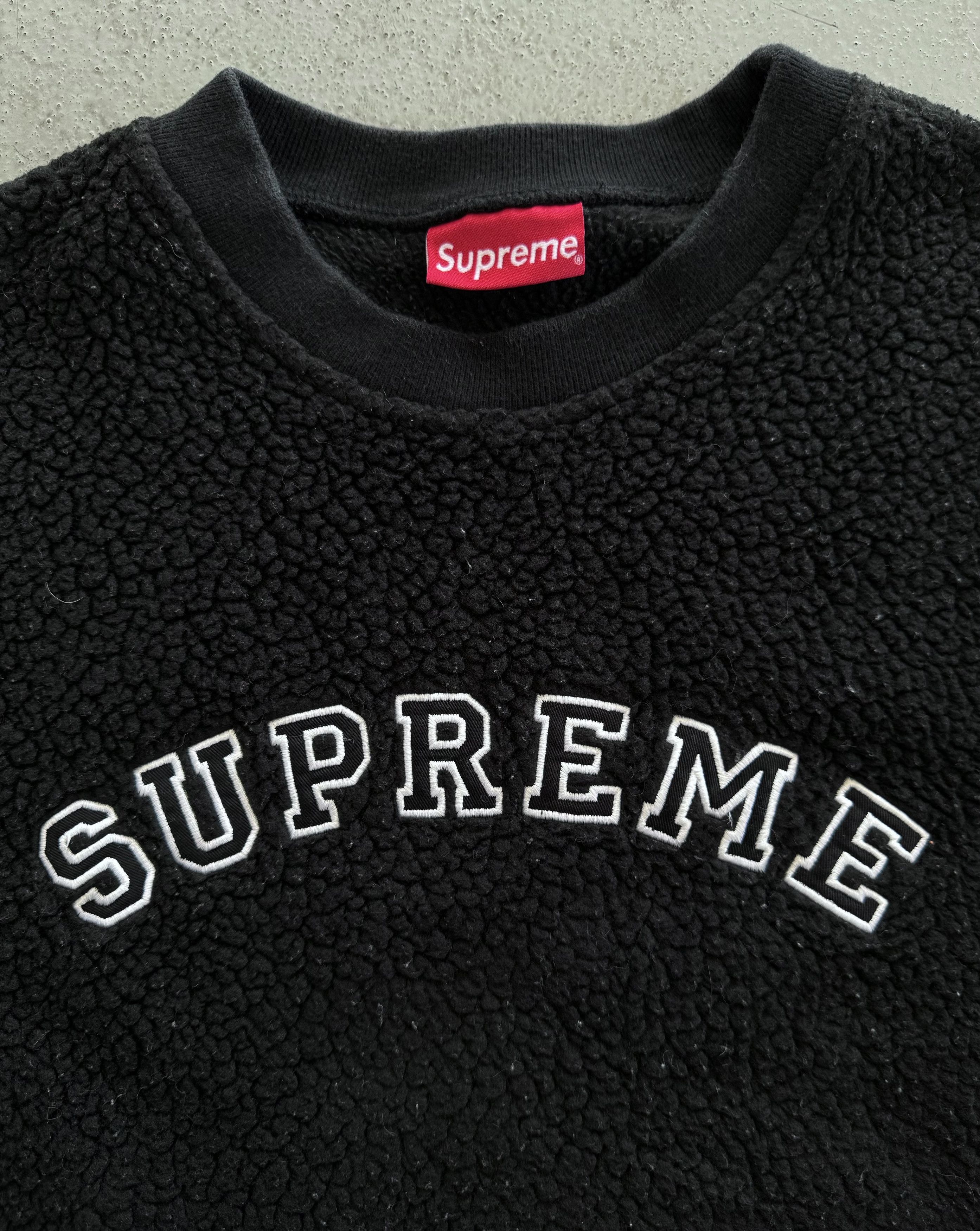supreme polartec deep pile crewneck ブラック Supreme Polartec Deep Pile Crewneck | Grailed