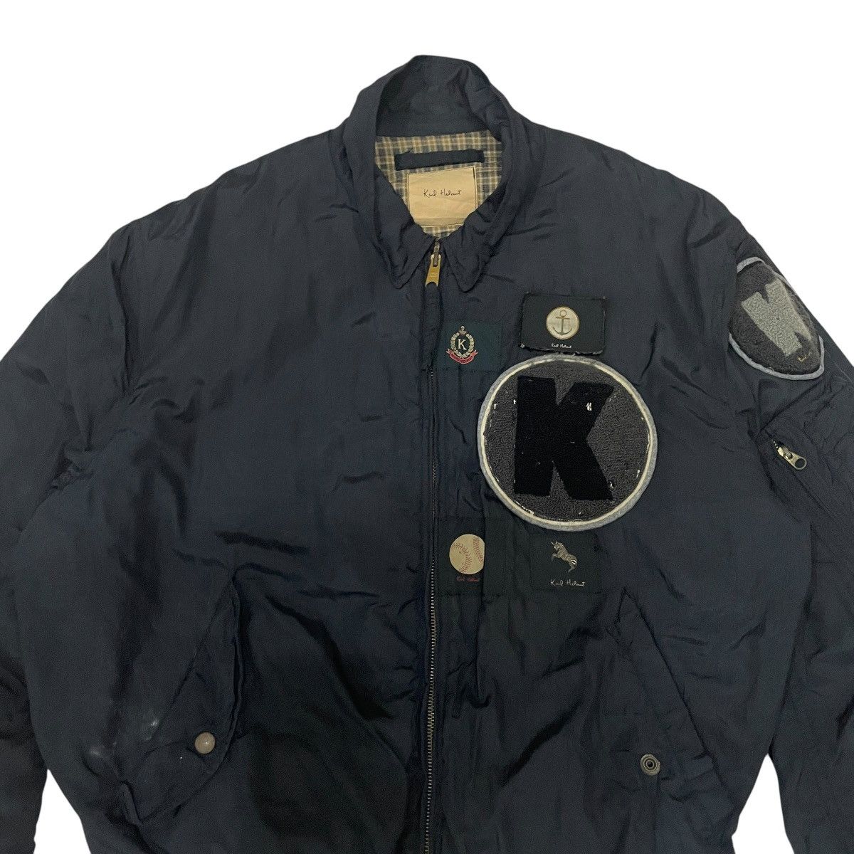Karl Helmut Vintage Karl Helmut Big Logo Bomber Jacket Size US XL / EU 56 / 4 - 2 Thumbnail