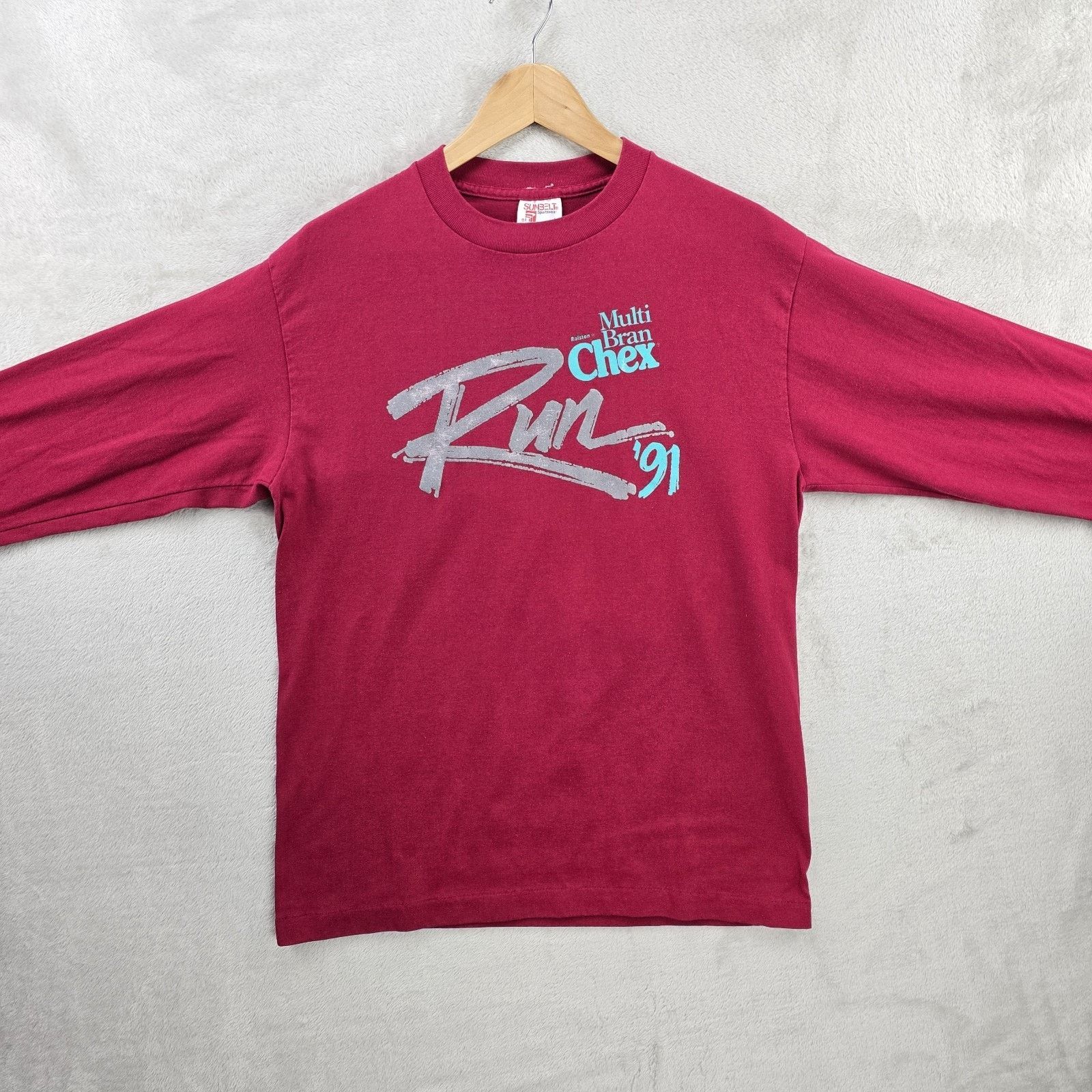 Other Vintage Multi Bran Chex Cereal Run 91 Promo Shirt Mens Large Size US L / EU 52-54 / 3 - 2 Thumbnail