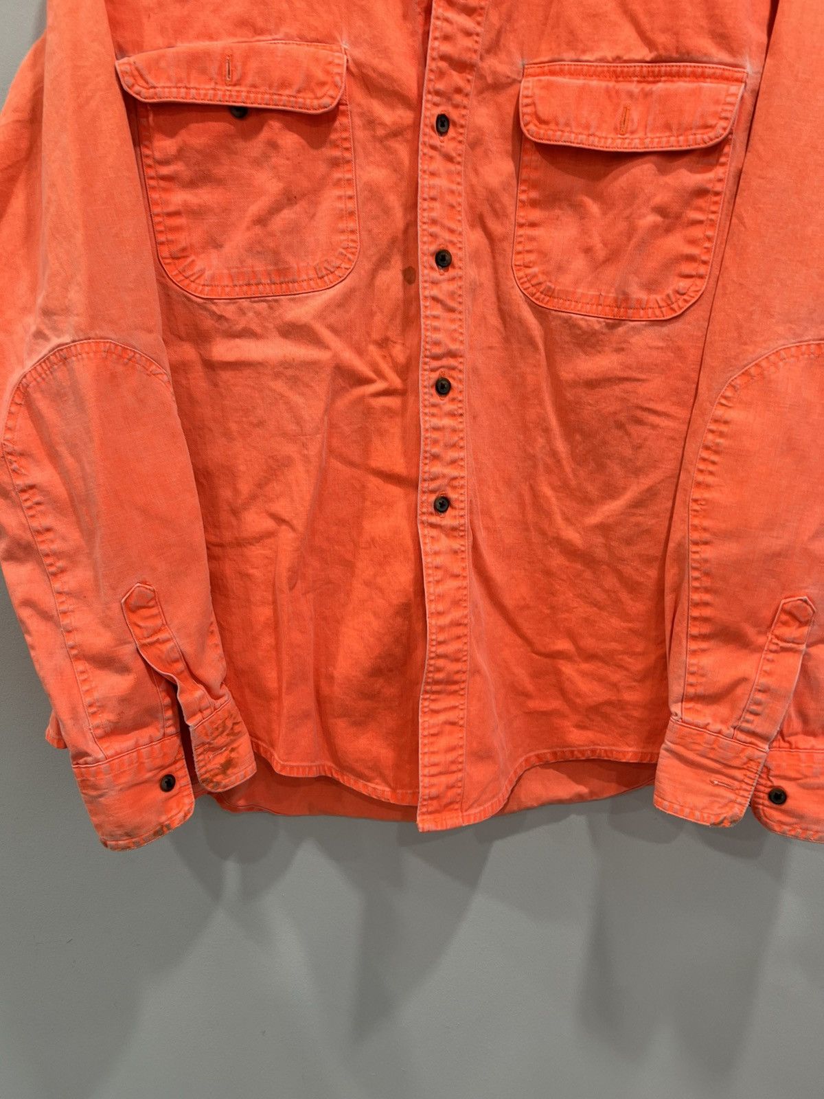 L.L. Bean Vintage LL Bean Button Up Shirt neon orange Size US XL / EU 56 / 4 - 7 Thumbnail