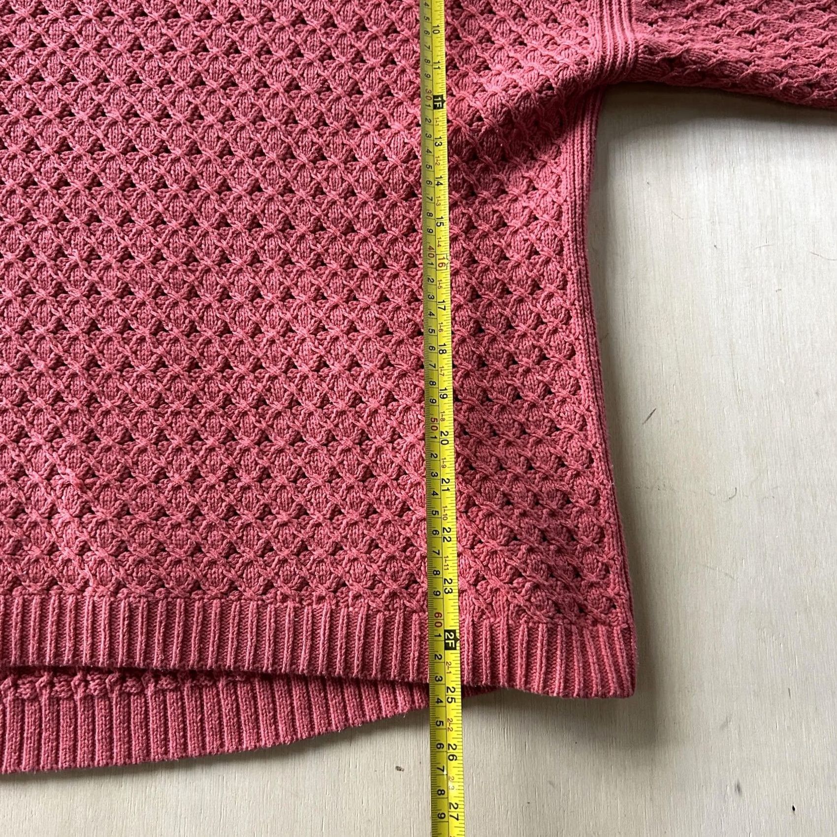 Old Navy Old Navy Womens XL Pink Crew Neck Open-Knit Lightweight Pullover Sweater Size XL / US 12-14 / IT 48-50 - 5 Thumbnail