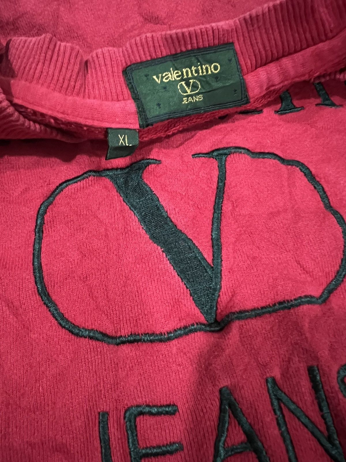 Valentino 1990s Valentino Garavani Spellout Logo Crewneck Sweatshirt Size US L / EU 52-54 / 3 - 6 Thumbnail