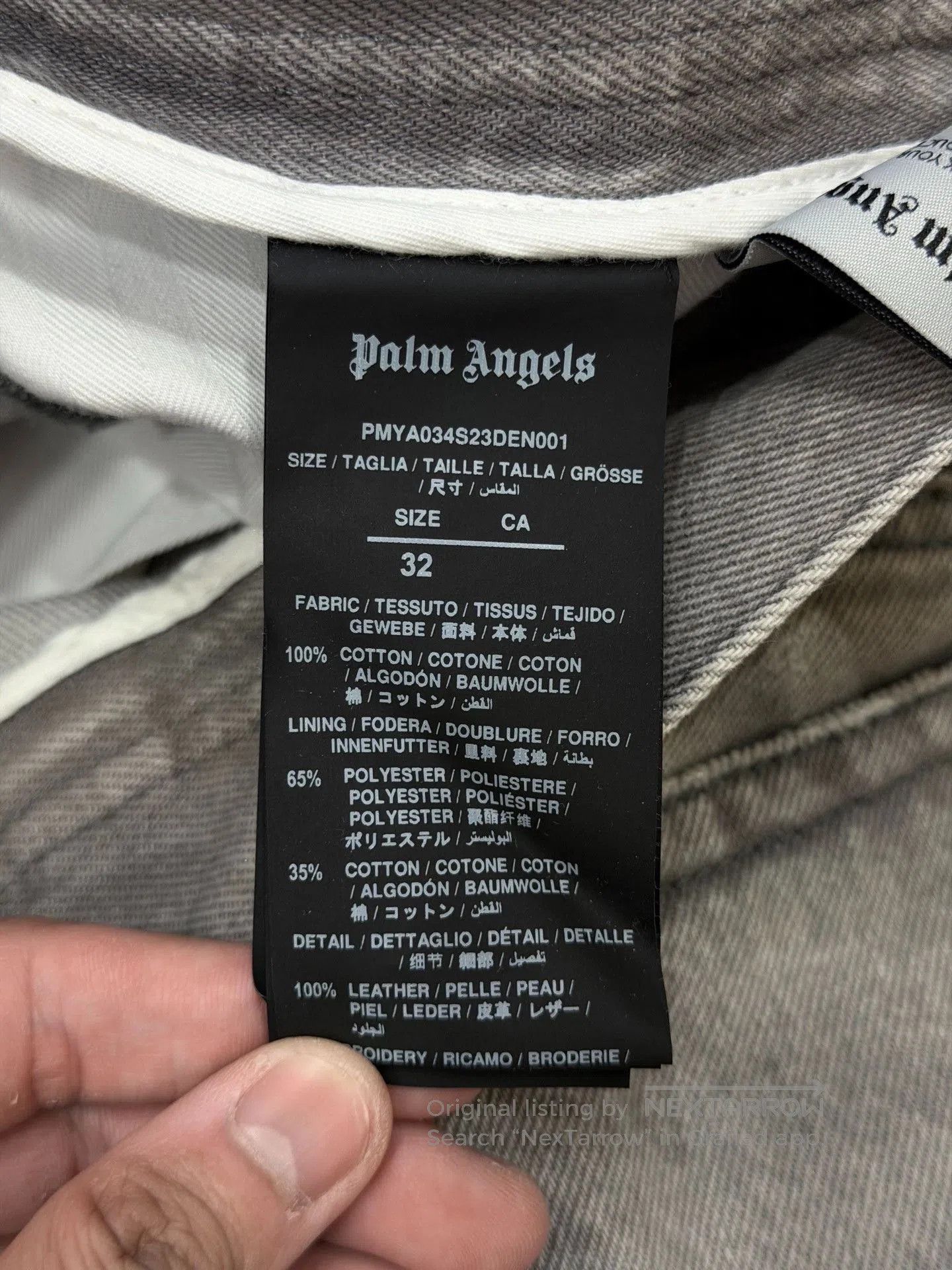 Palm Angels Palm Angels SS23 Faded Distressed Jeans. Size US 32 / EU 48 - 4 Thumbnail