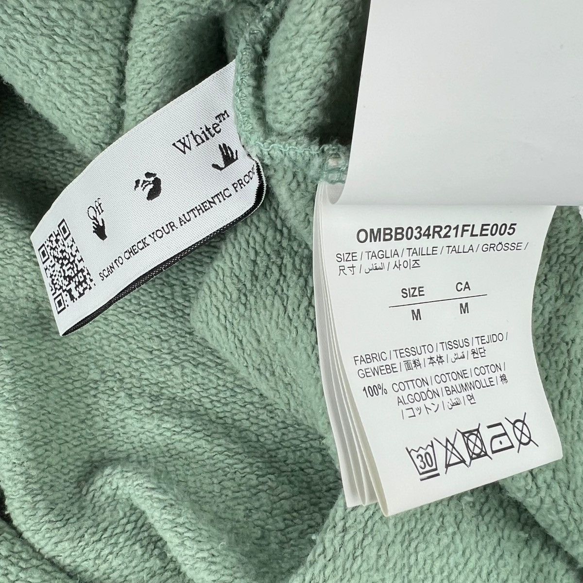 Off-White Off-White Graffiti Sage Green Hoodie Size US M / EU 48-50 / 2 - 7 Thumbnail