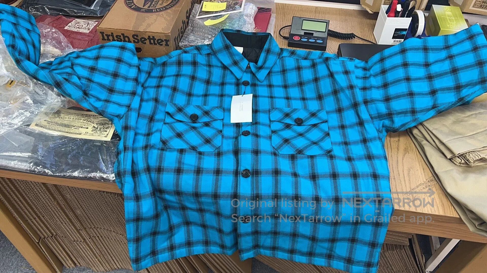 N.Hoolywood N.HOOLYWOOD CPO Shirt Blue Check. Size US M / EU 48-50 / 2 - 3 Thumbnail