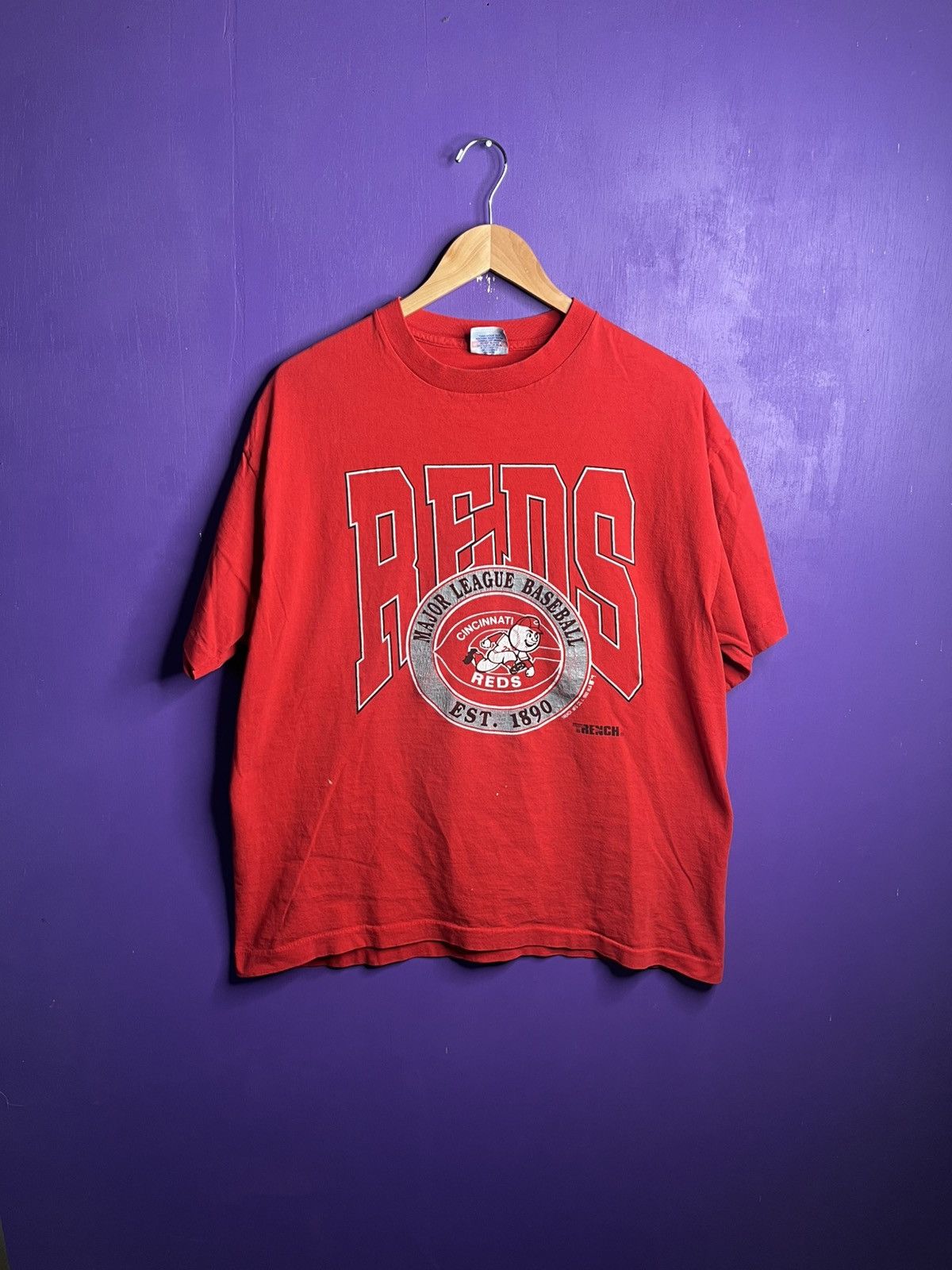 MLB × Vintage Vintage 1990 Cincinnati reds logo t-shirt Size US XL / EU 56 / 4 - 1 Thumbnail