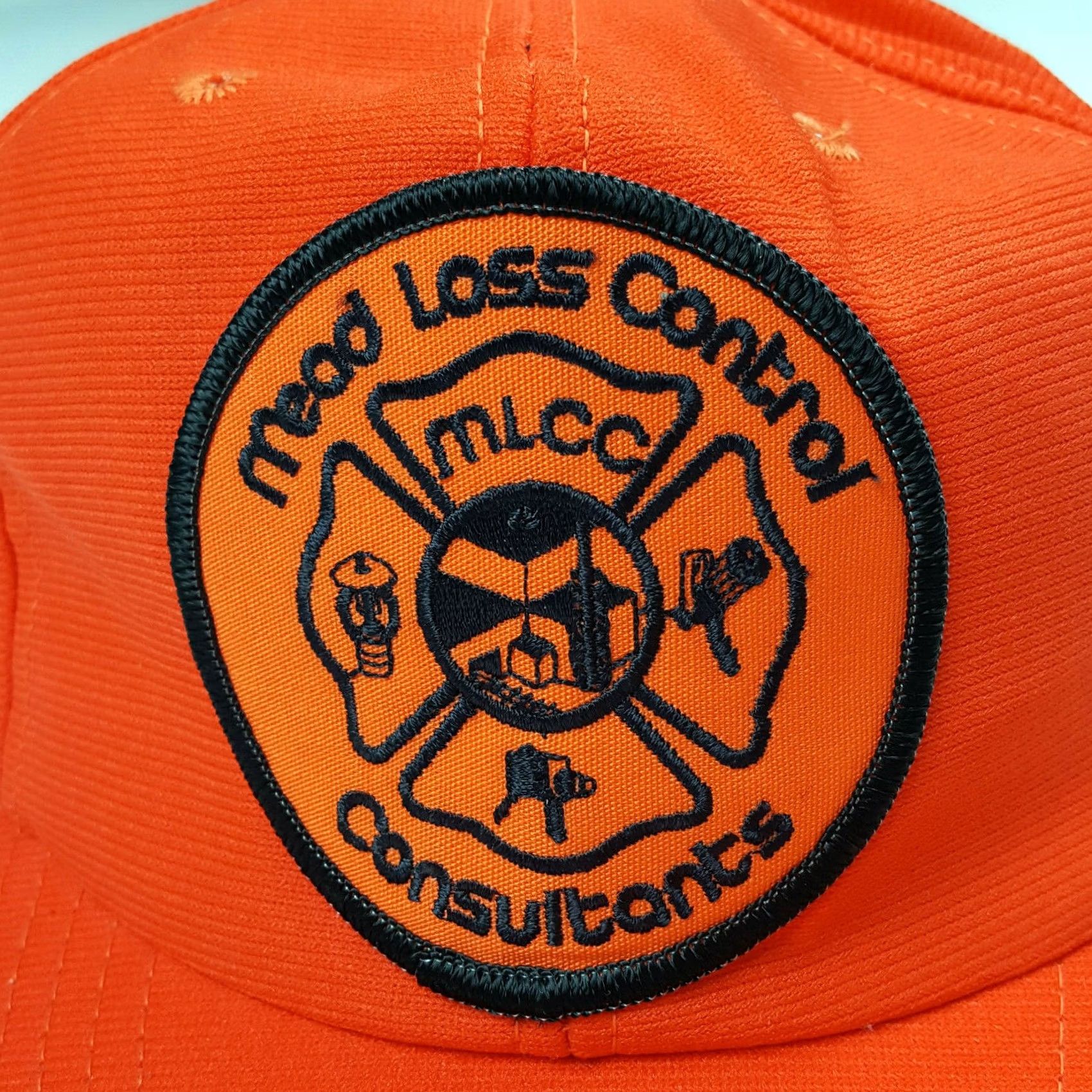 Vintage VINTAGE Mead Loss Control Adjustable Hunting Orange Snapback Hat Trucker 80s USA Made Mens MLCC Orange Patch Breathsble Embroidered Casual Boys/Gents Size ONE SIZE - 2 Thumbnail