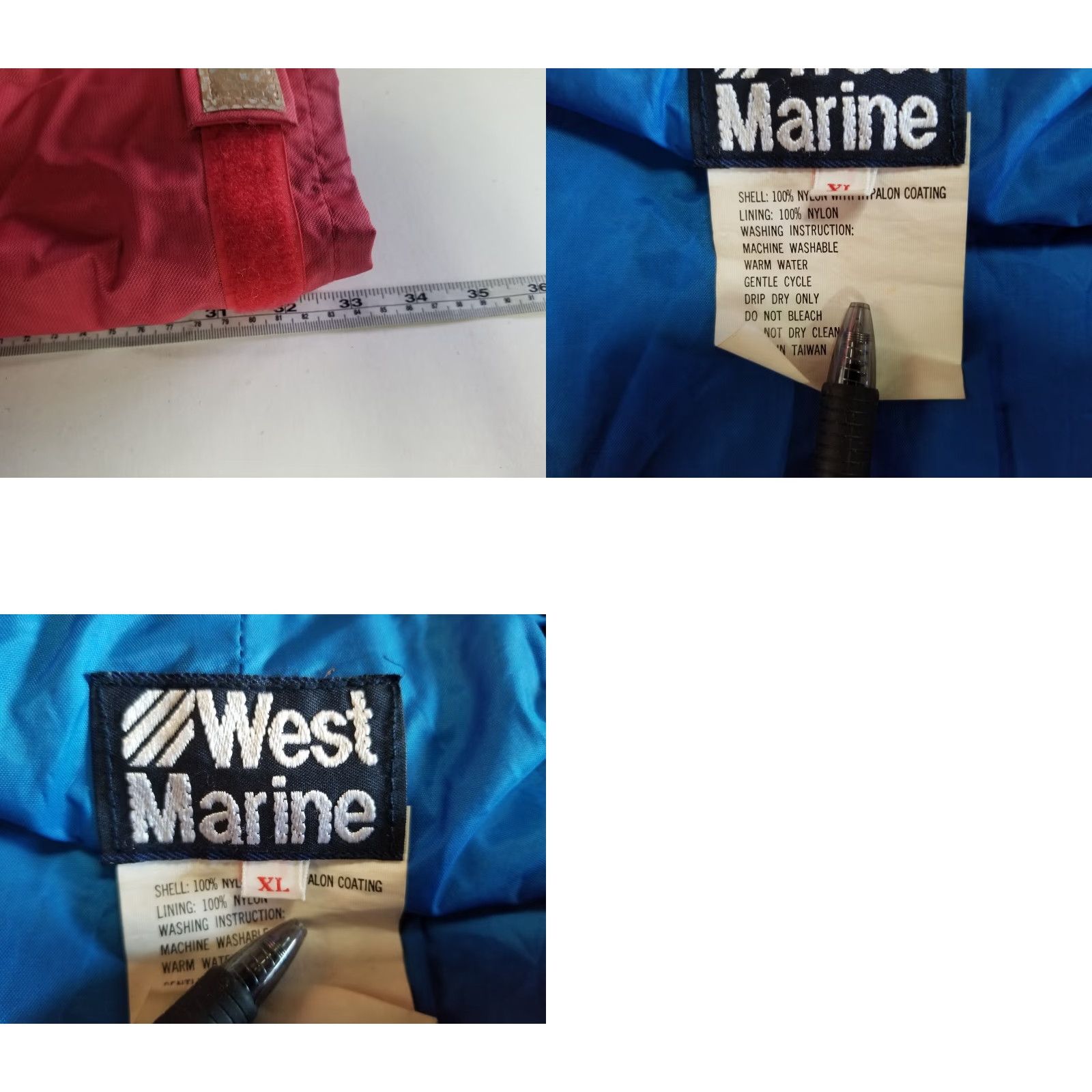 Nautica VINTAGE West Marine Nautical Gear Mens Jacket Windbreaker Water Resistant Red XL Mid-Length Classic Size US XL / EU 56 / 4 - 8 Thumbnail