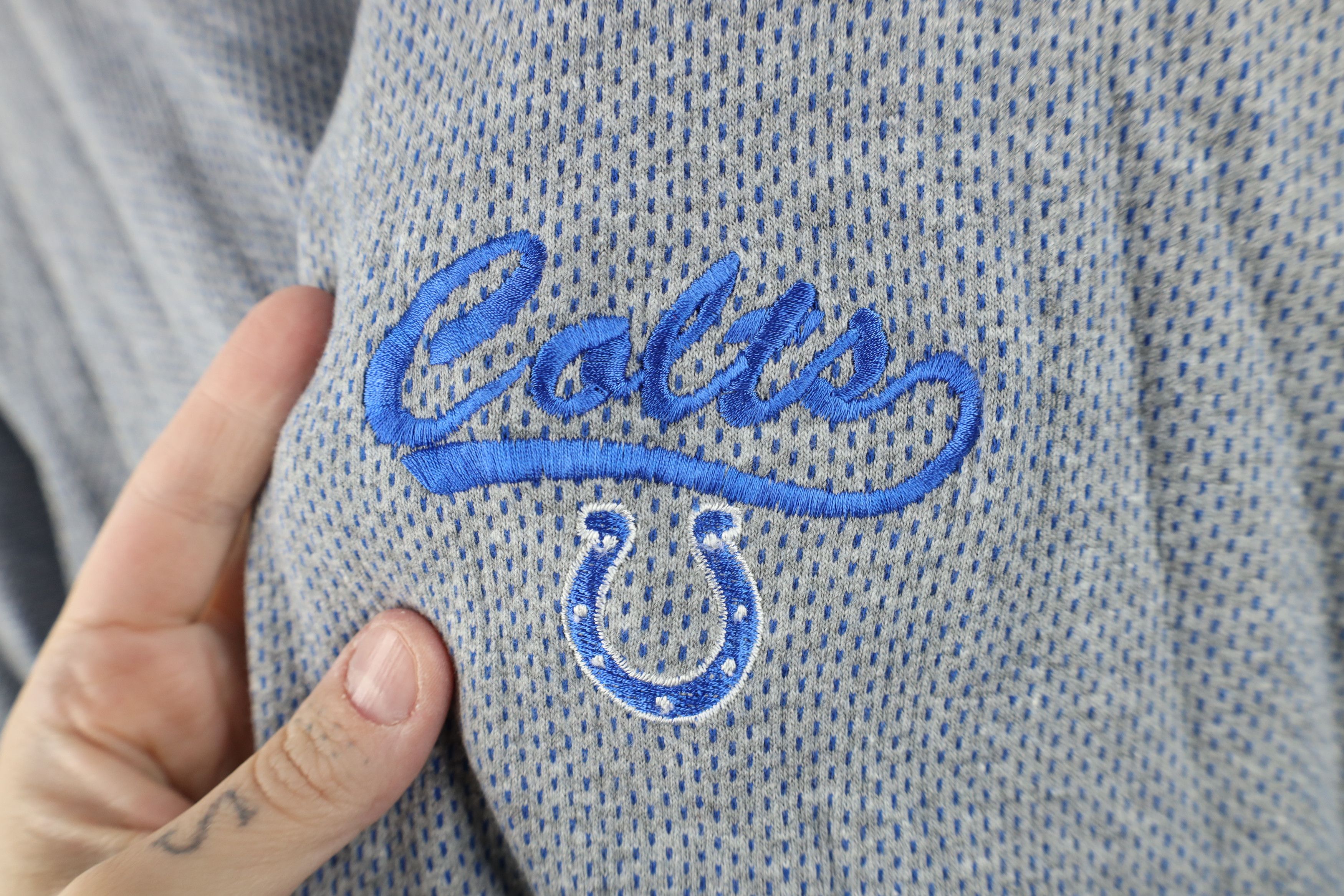 Vintage Deadstock Vintage 90s Y2K Colts Football Knit T-Shirt Size US L / EU 52-54 / 3 - 4 Thumbnail