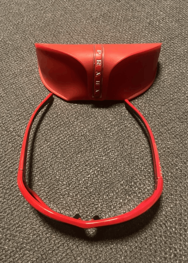 Prada PRADA Sunglasses Sport Red Tab Shield Mask Star FlameSymbole Size ONE SIZE - 3 Thumbnail