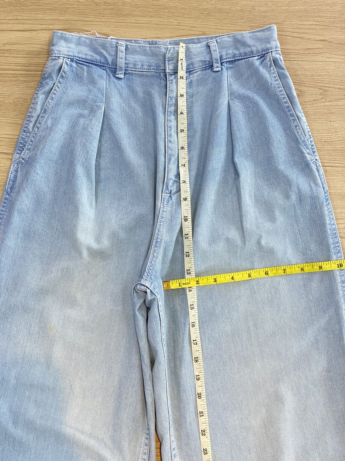 Japanese Brand Japanese Brand Baggy Blue Wash Light Jeans Size US 26 / EU 42 - 10 Thumbnail