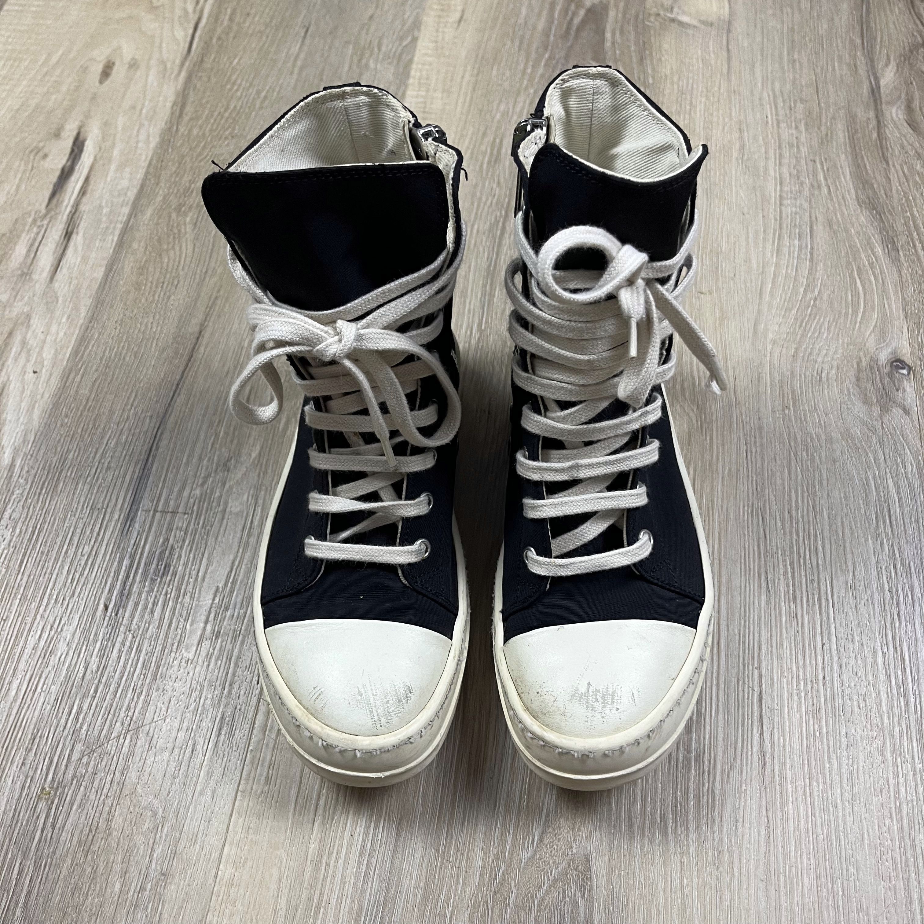 Rick Owens Drkshdw Rick Owens DRKSHDW 17SS Walrus Embroidered Ramones High 35.5 Size US 5 / IT 35 - 2 Thumbnail
