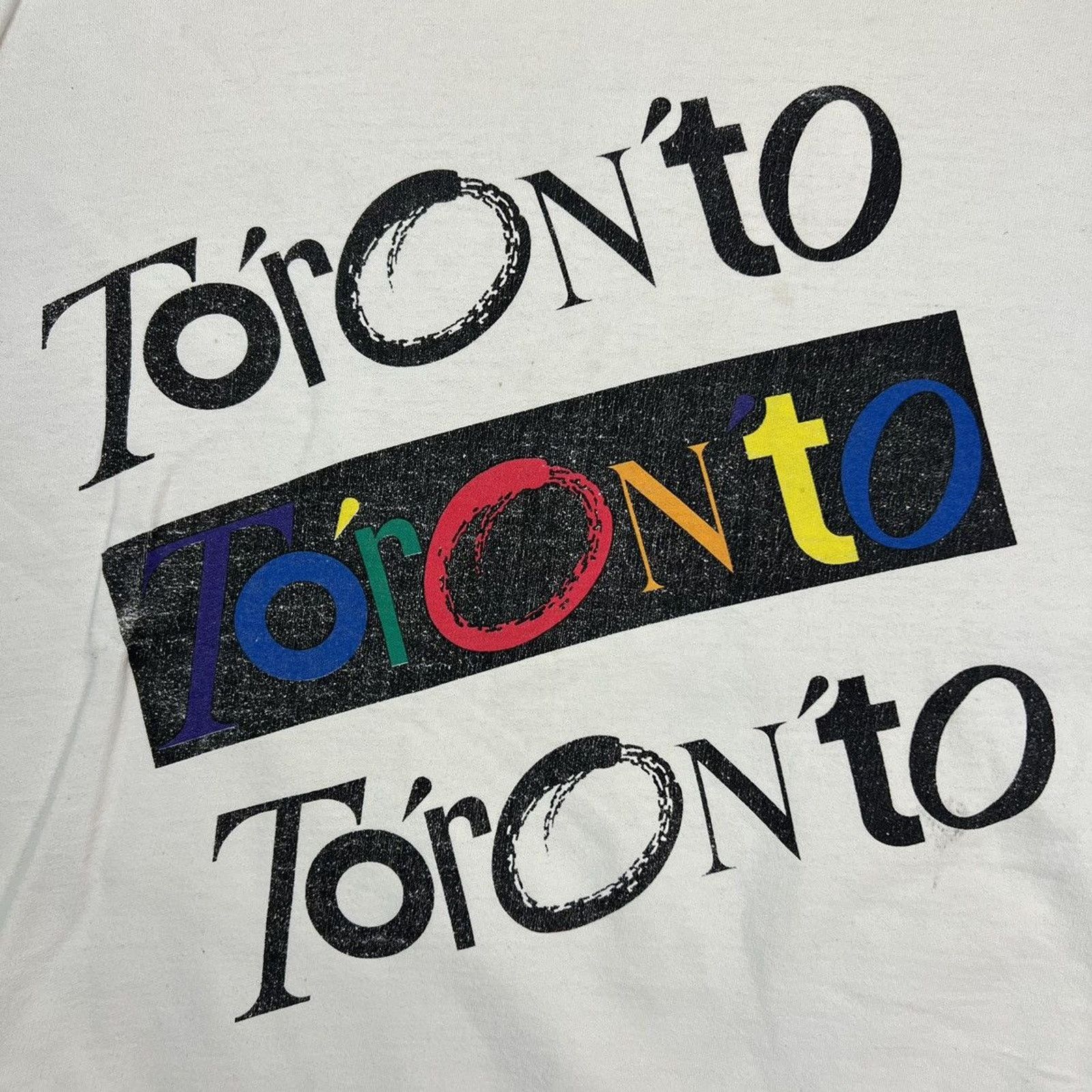 Vintage Vintage Toronto Sweatshirt XL Spell Out Graphic 90s Pullover Size US XL / EU 56 / 4 - 2 Thumbnail