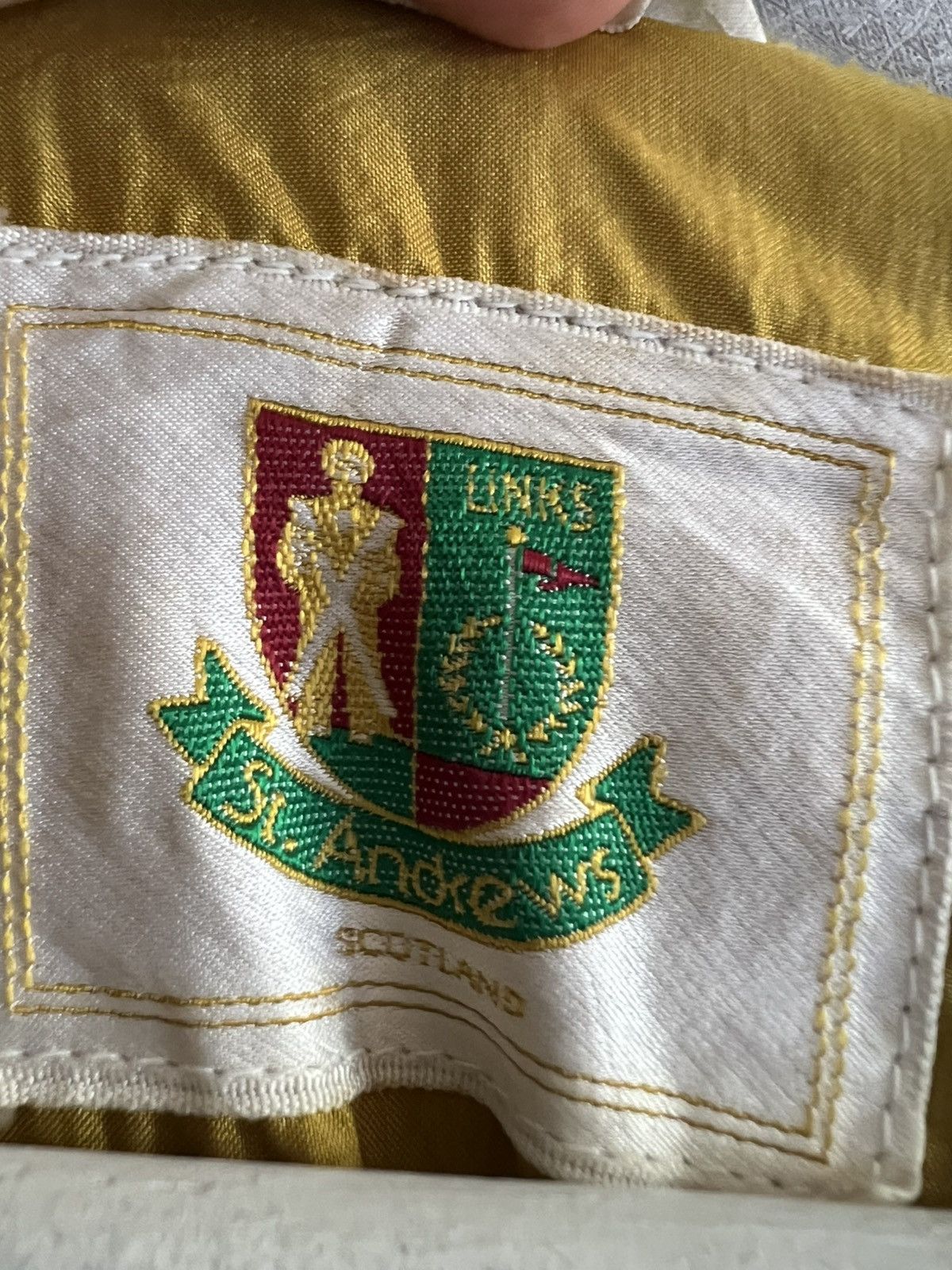 Andrew St. John Vintage St. Andrews Bomber Jacket 90s Golf Collegiate Size US XL / EU 56 / 4 - 12 Thumbnail