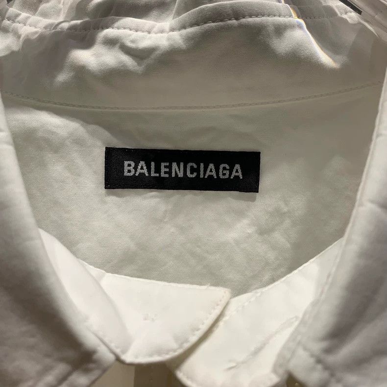 Balenciaga Balenciaga Letter Pattern Printed Collar Long Sleeve Shirt Size US XS / EU 42 / 0 - 2 Thumbnail