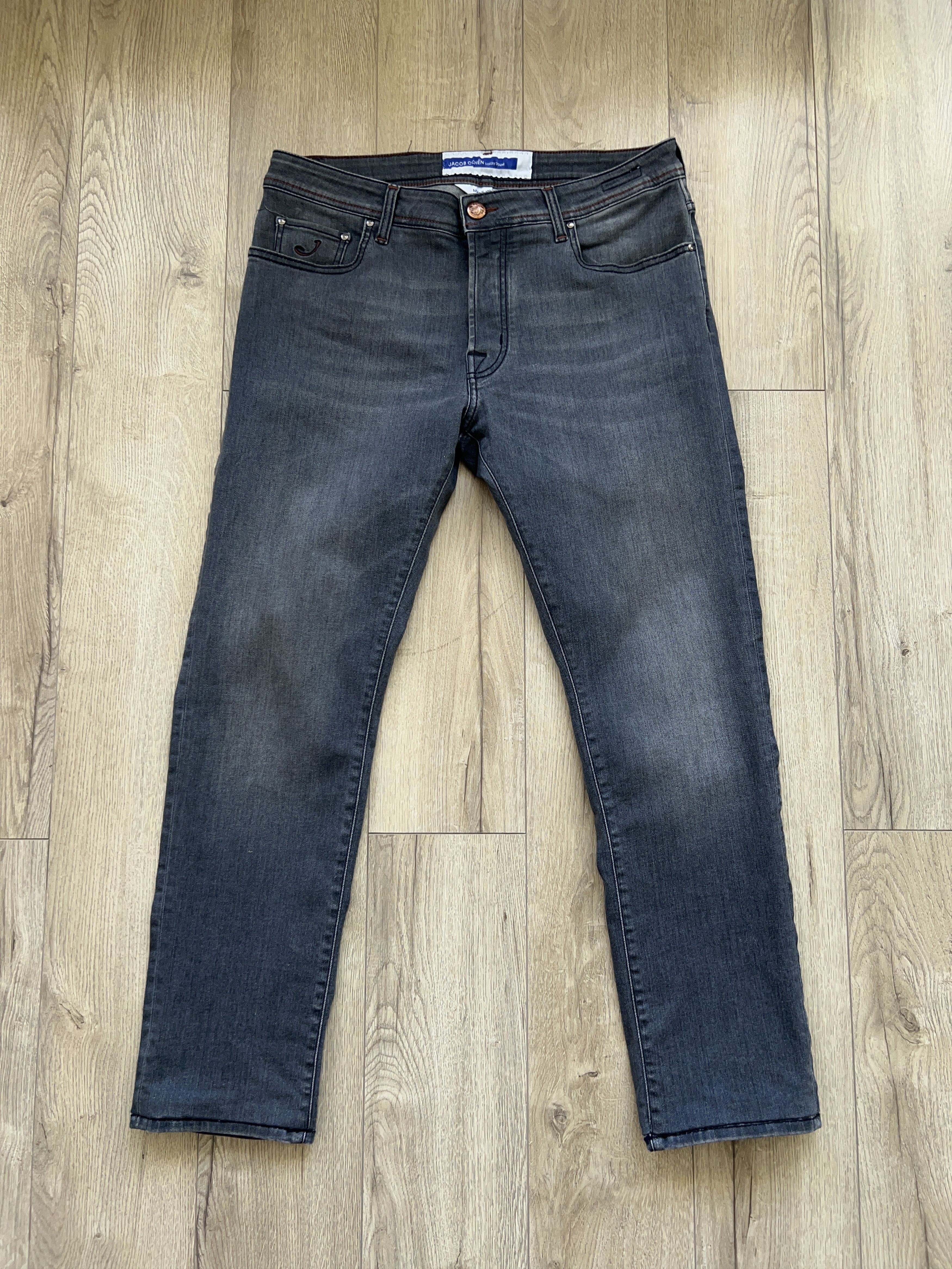 Designer × Jacob Cohen JACOB COHEN Bard Grey Cotton Elastane Jeans Pants Trousers Size US 36 / EU 52 - 4 Thumbnail