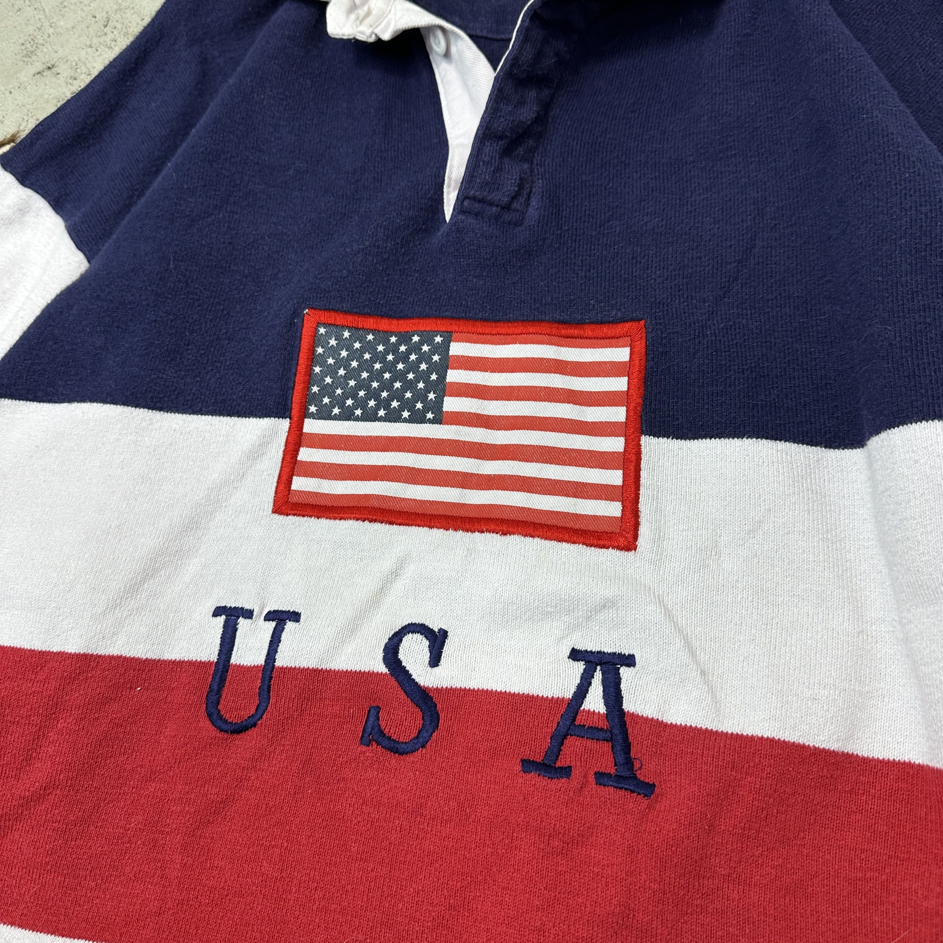 Dehen 1920 Vintage Striped Streetwear Rugby USA Sweatshirt Y2K Size US L / EU 52-54 / 3 - 2 Thumbnail