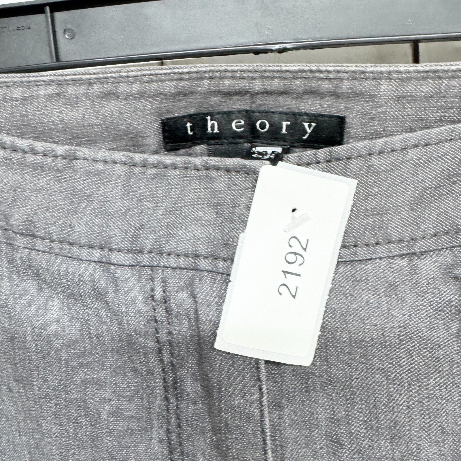 Theory Theory Pants 6 Slim Split Straight Jeans Washed Gray Pockets Size 28" / US 6 / IT 42 - 2 Thumbnail