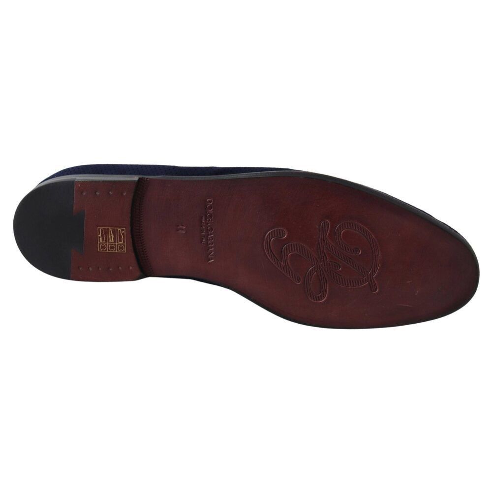 Dolce & Gabbana Dolce & Gabbana Elegant Blue Suede Leather Loafers Size US 6 / EU 39 - 2 Thumbnail