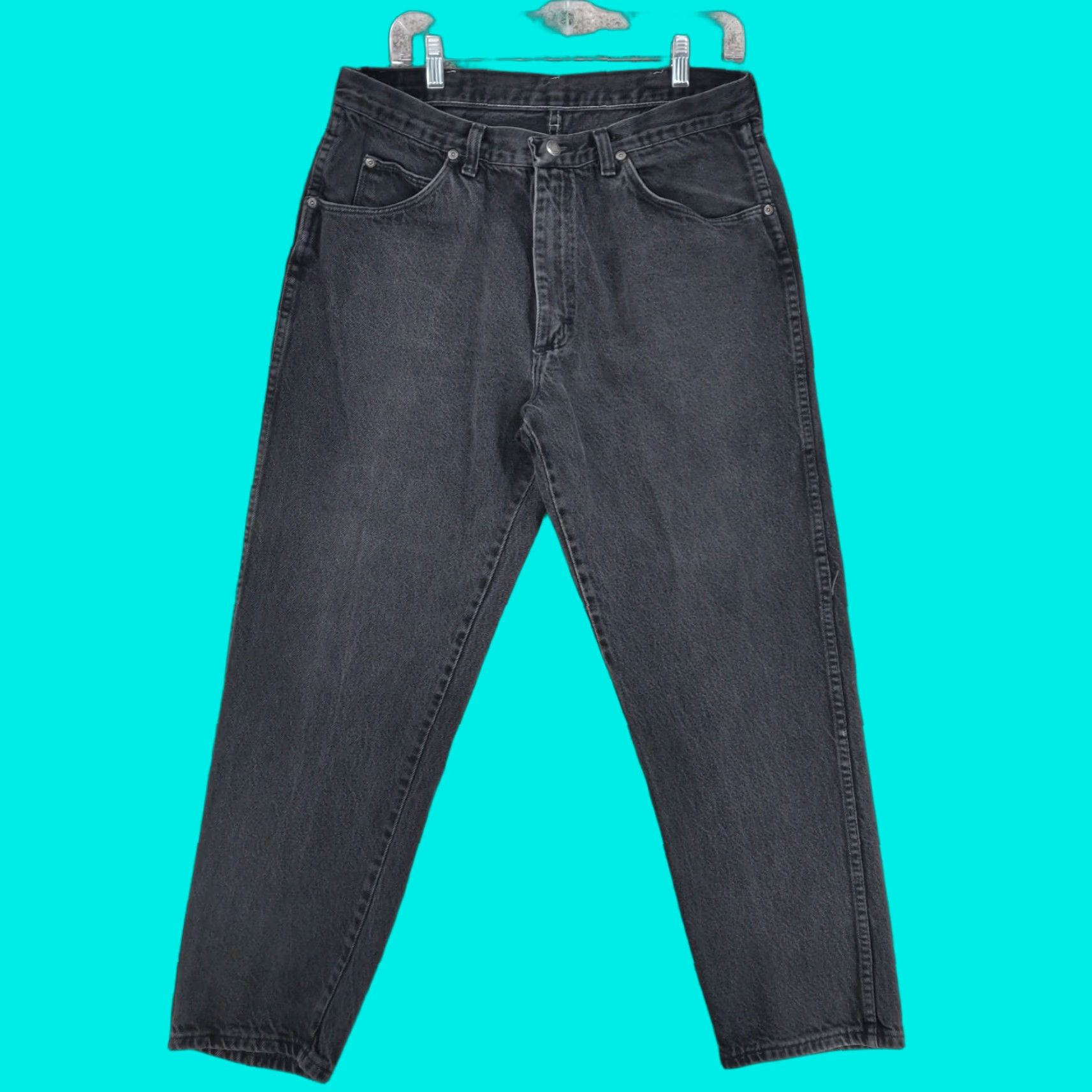 Wrangler VINTAGE Wrangler Jeans Mens 36x30 Black Denim USA Cowboy Cut 5-Pocket Regular Slimming Size US 36 / EU 52 - 1 Thumbnail