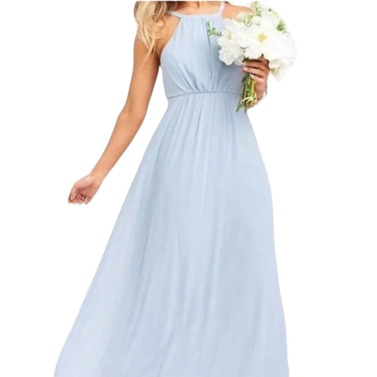 Show Me Your MuMu Show me your MuMu Amanda Chiffon light blue maxi dress Small Size S / US 4 / IT 40 - 3 Thumbnail
