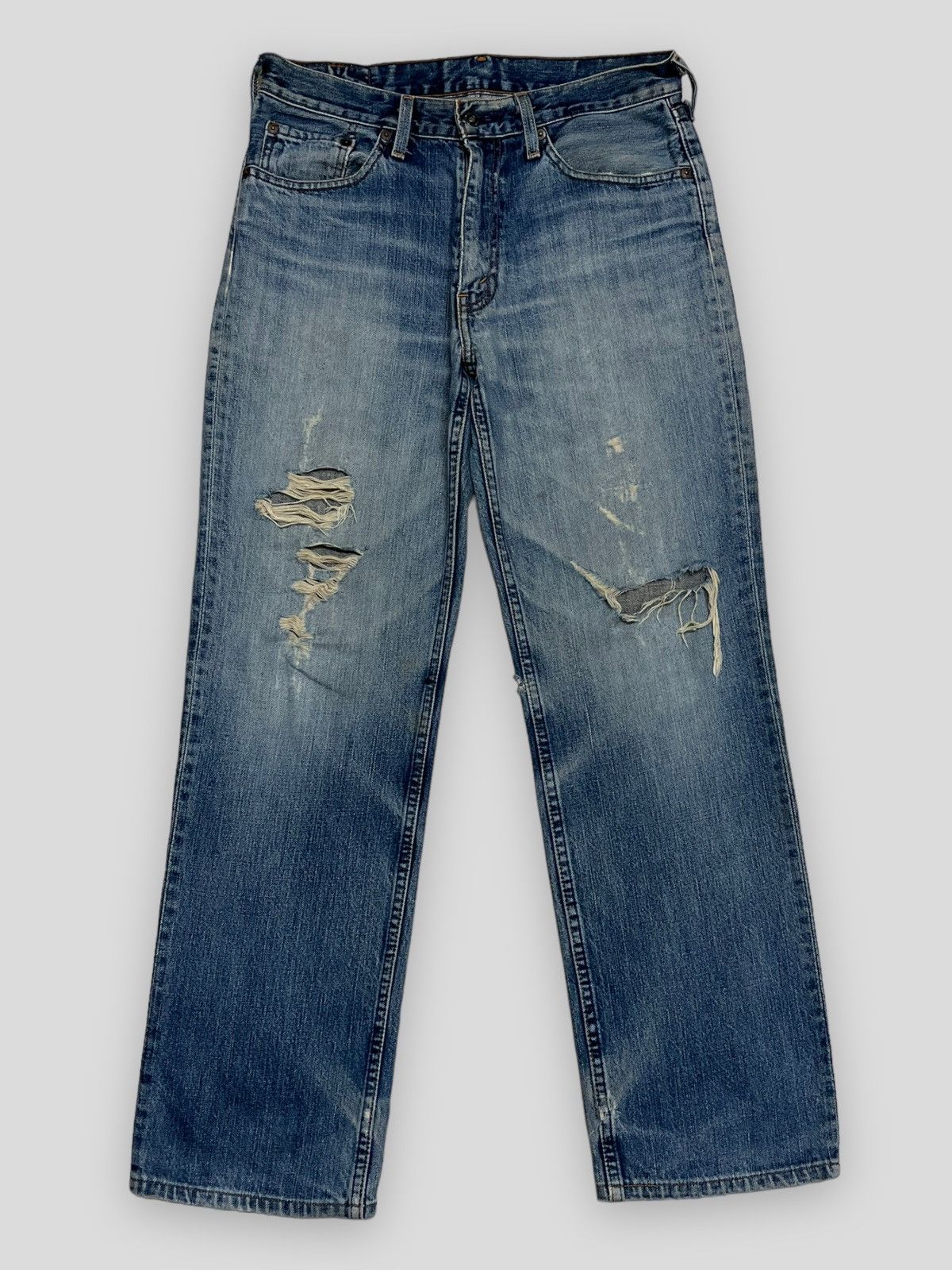 image of Send Offer Vintage Levis 502 Distressed Grunge Denim Style in Blue, Men's (Size 30)